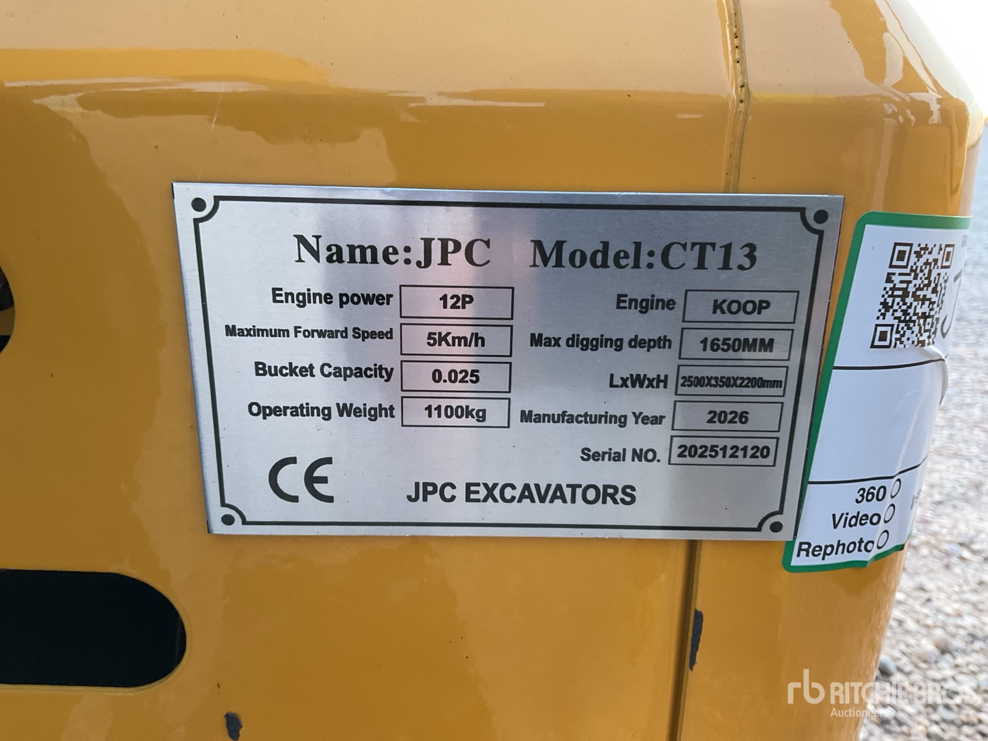 General Appearance with N.º de serie/VIN