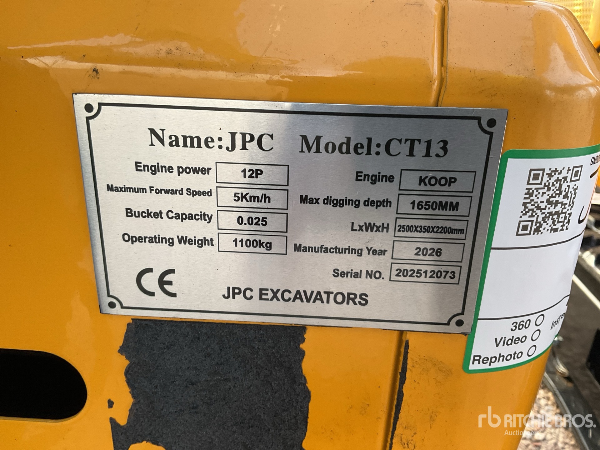 General Appearance with N.º de serie/VIN