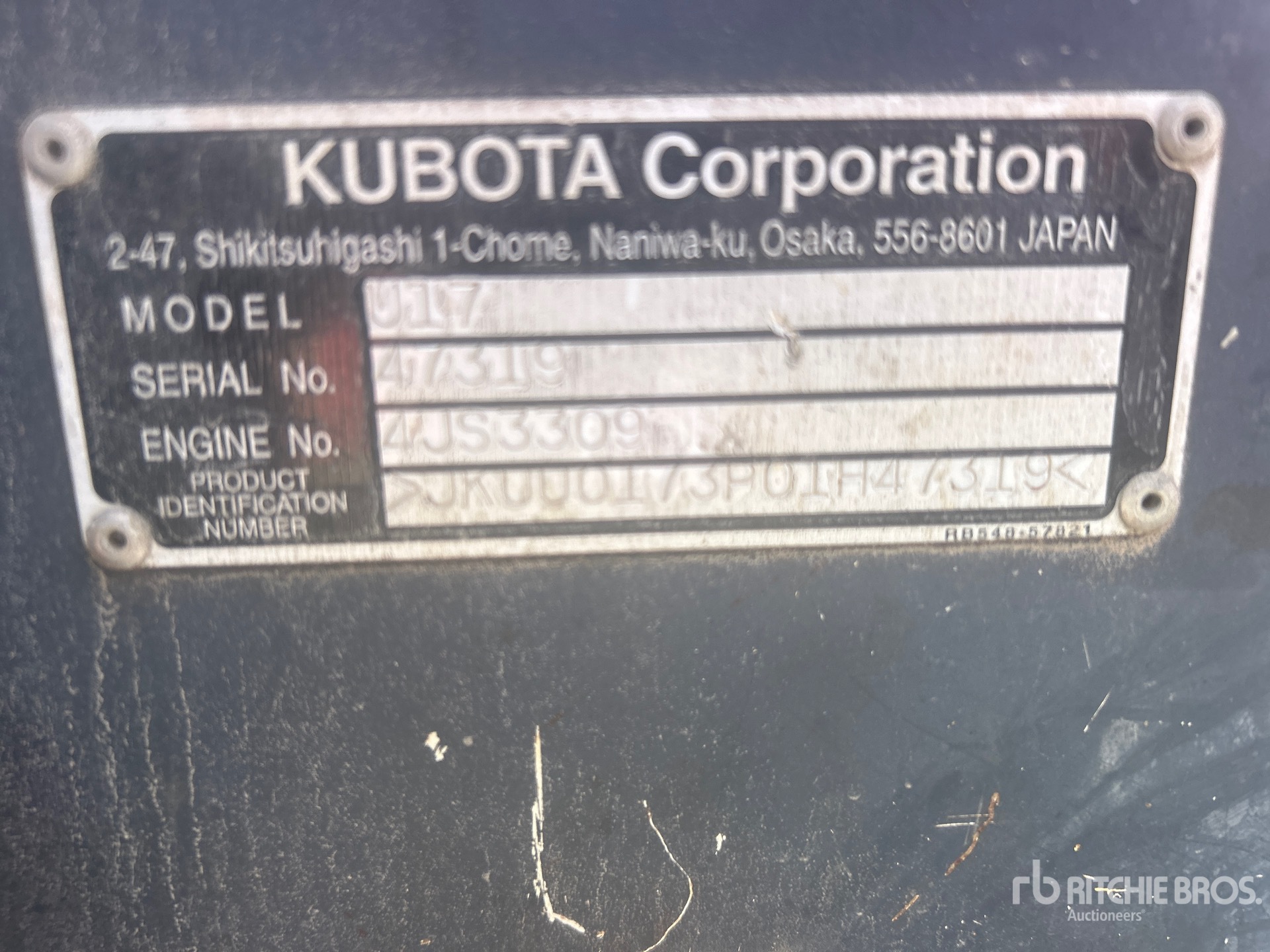 2019 Kubota U17