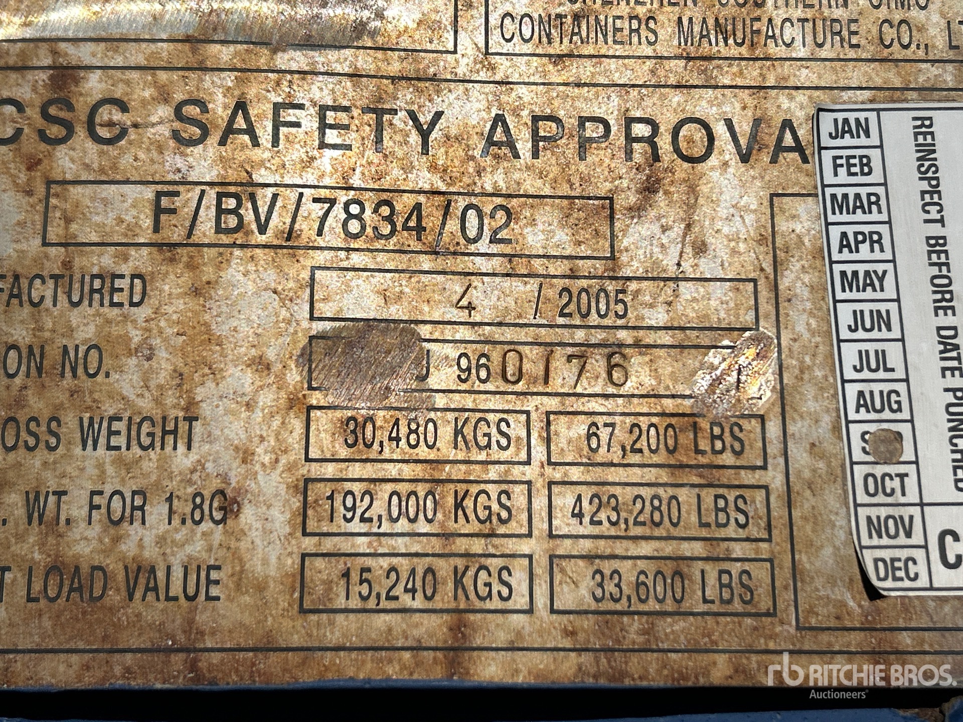 General Appearance with N.º de serie/VIN