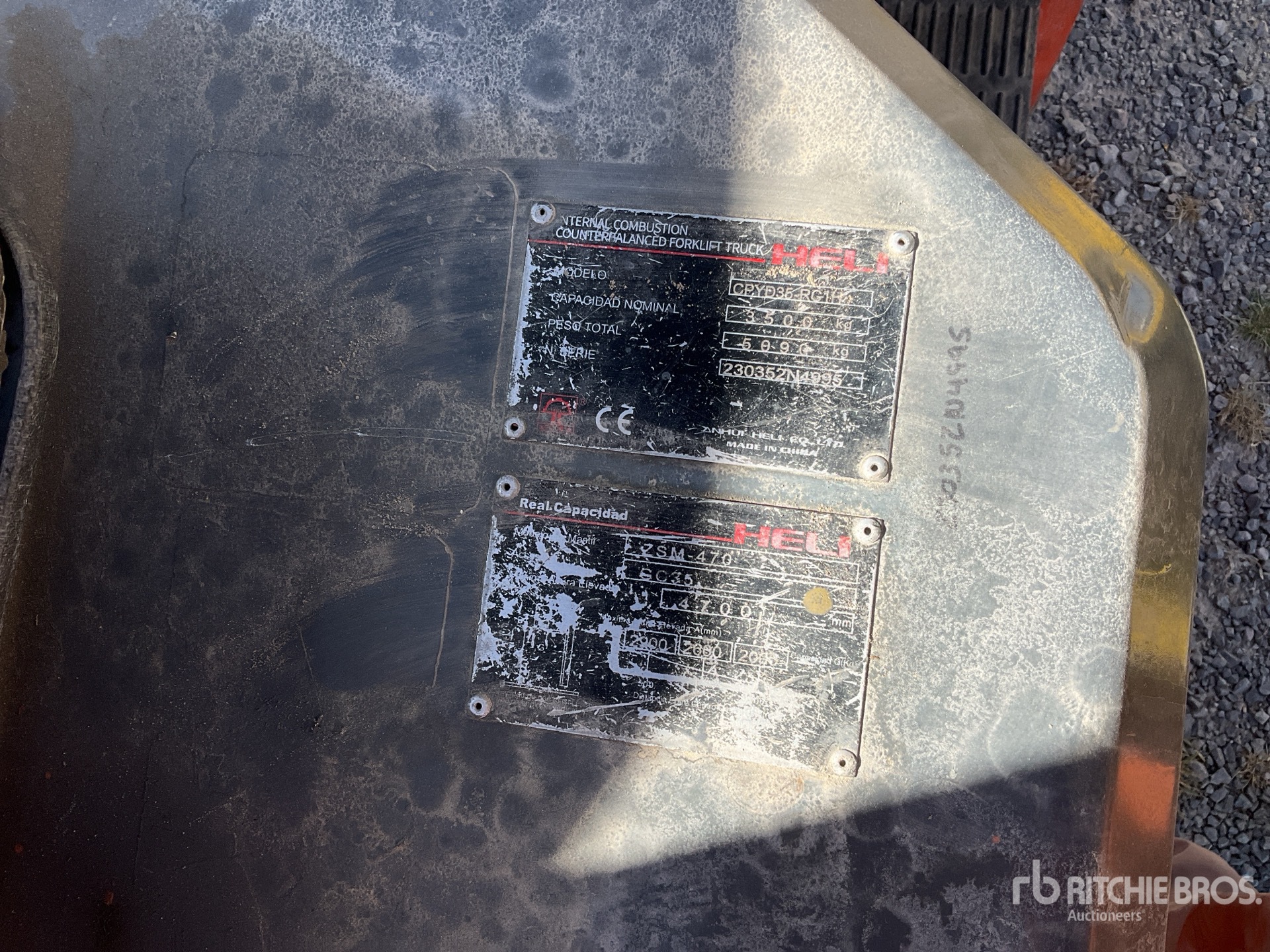 General Appearance with N.º de serie/VIN