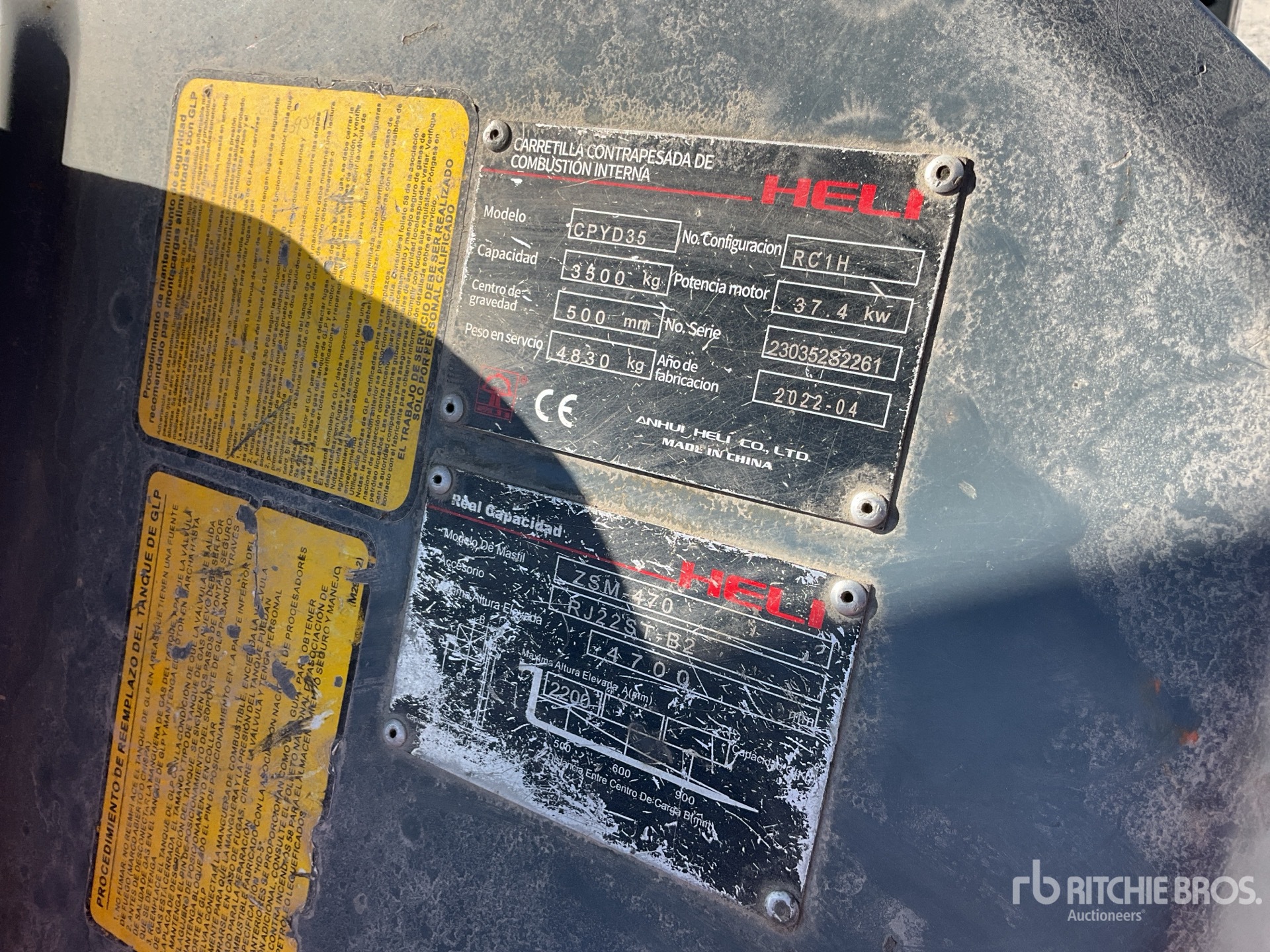 General Appearance with N.º de serie/VIN