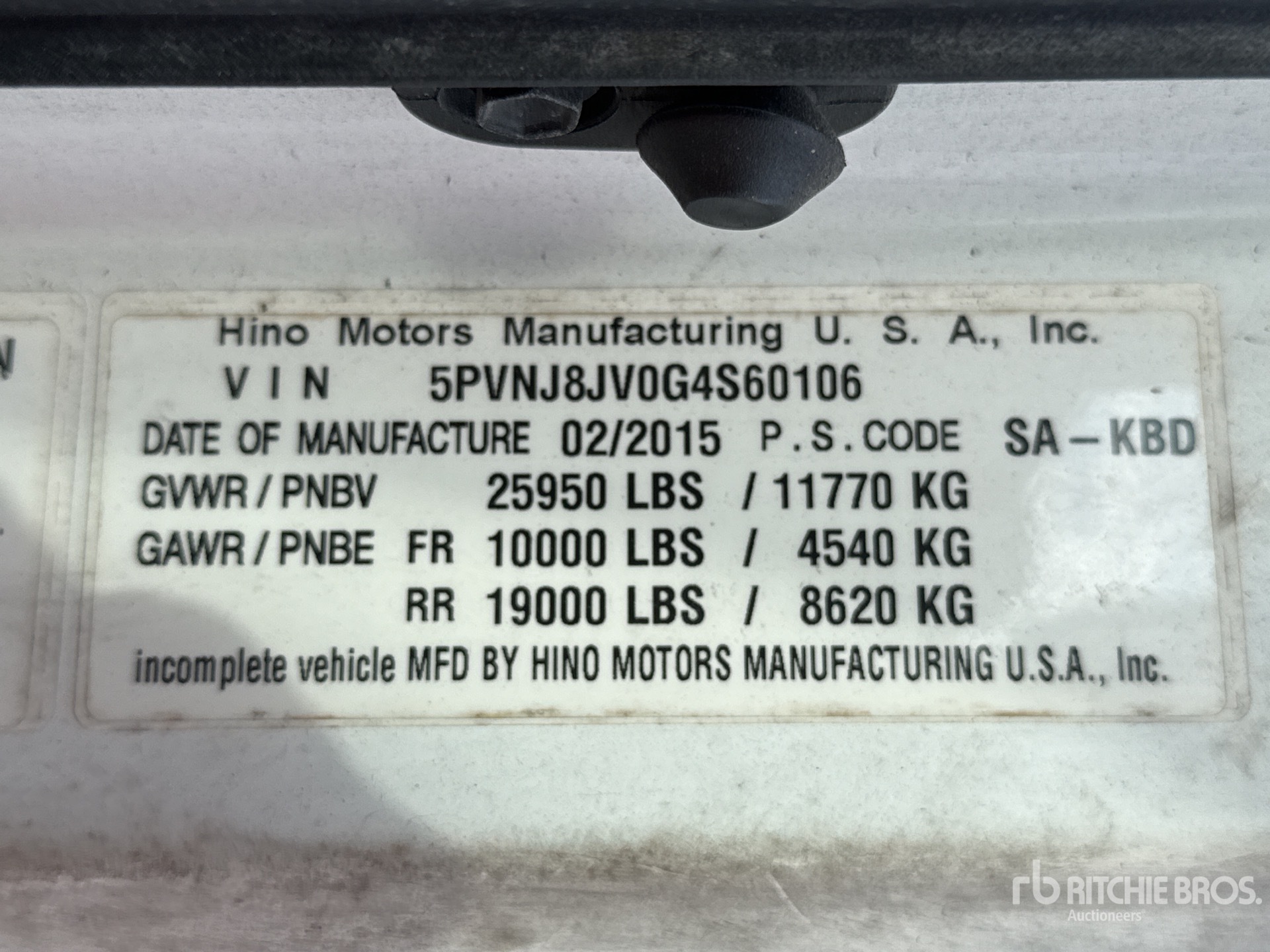 General Appearance with Numero seriale/numero d’identificazione del veicolo (VIN)