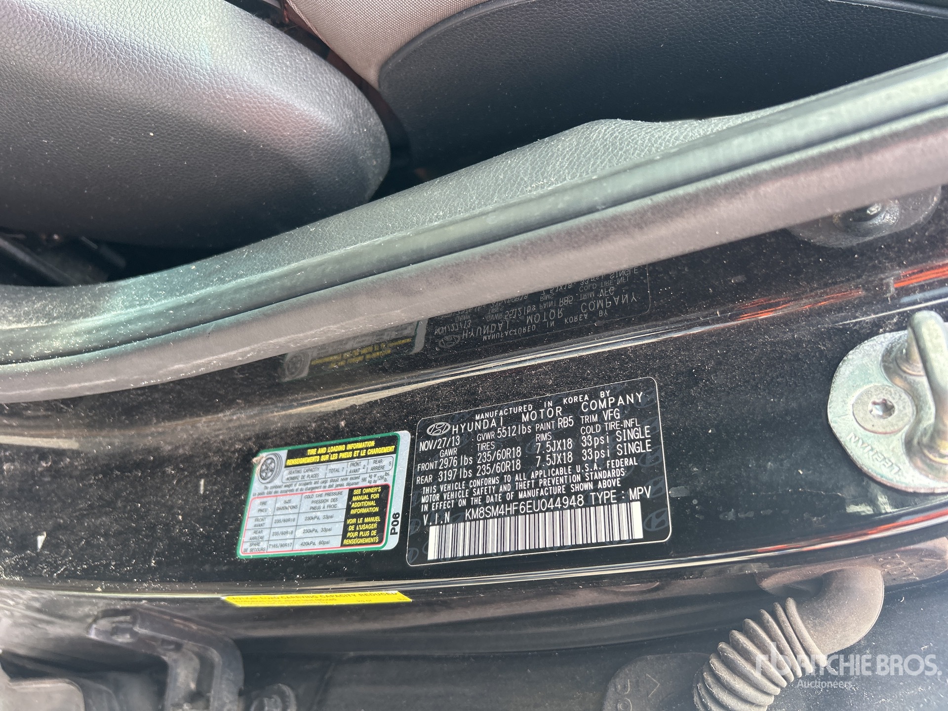 General Appearance with N.º de serie/VIN