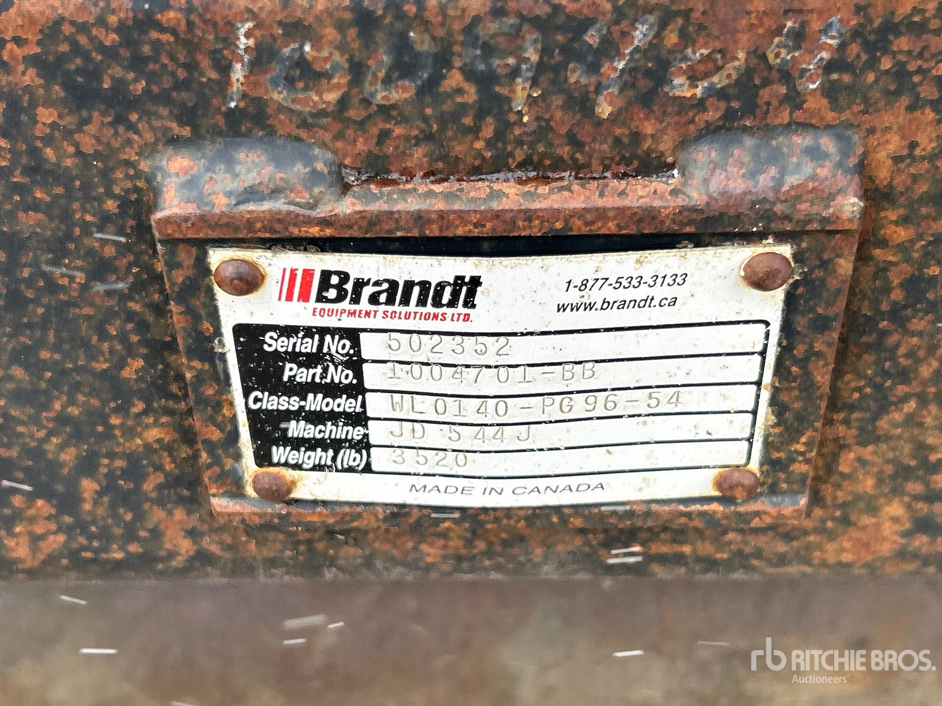 Photo of a  Brandt 54 in Pipe - Fits John Deere 544J