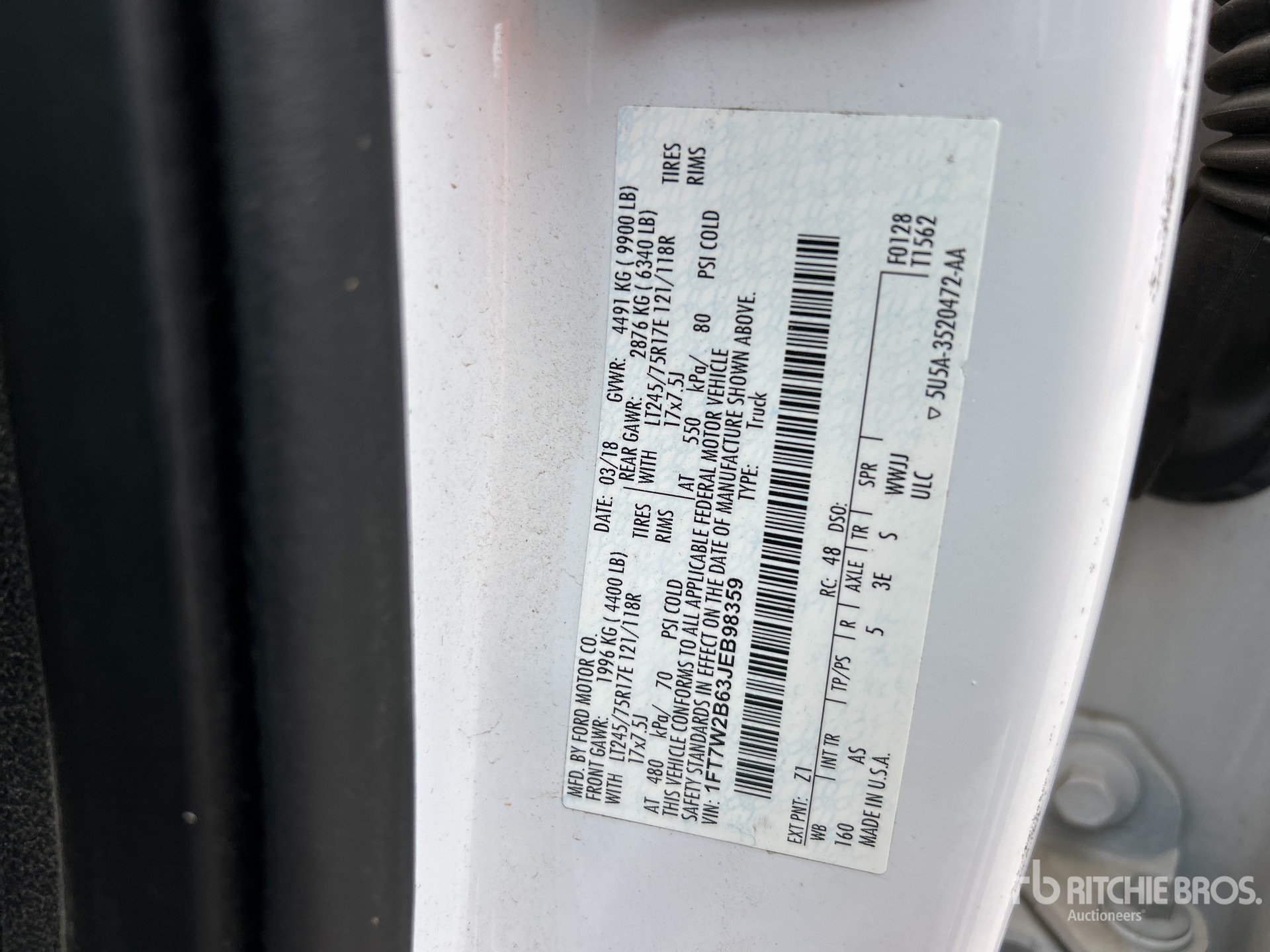 General Appearance with Numer seryjny/numer identyfikacyjny pojazdu