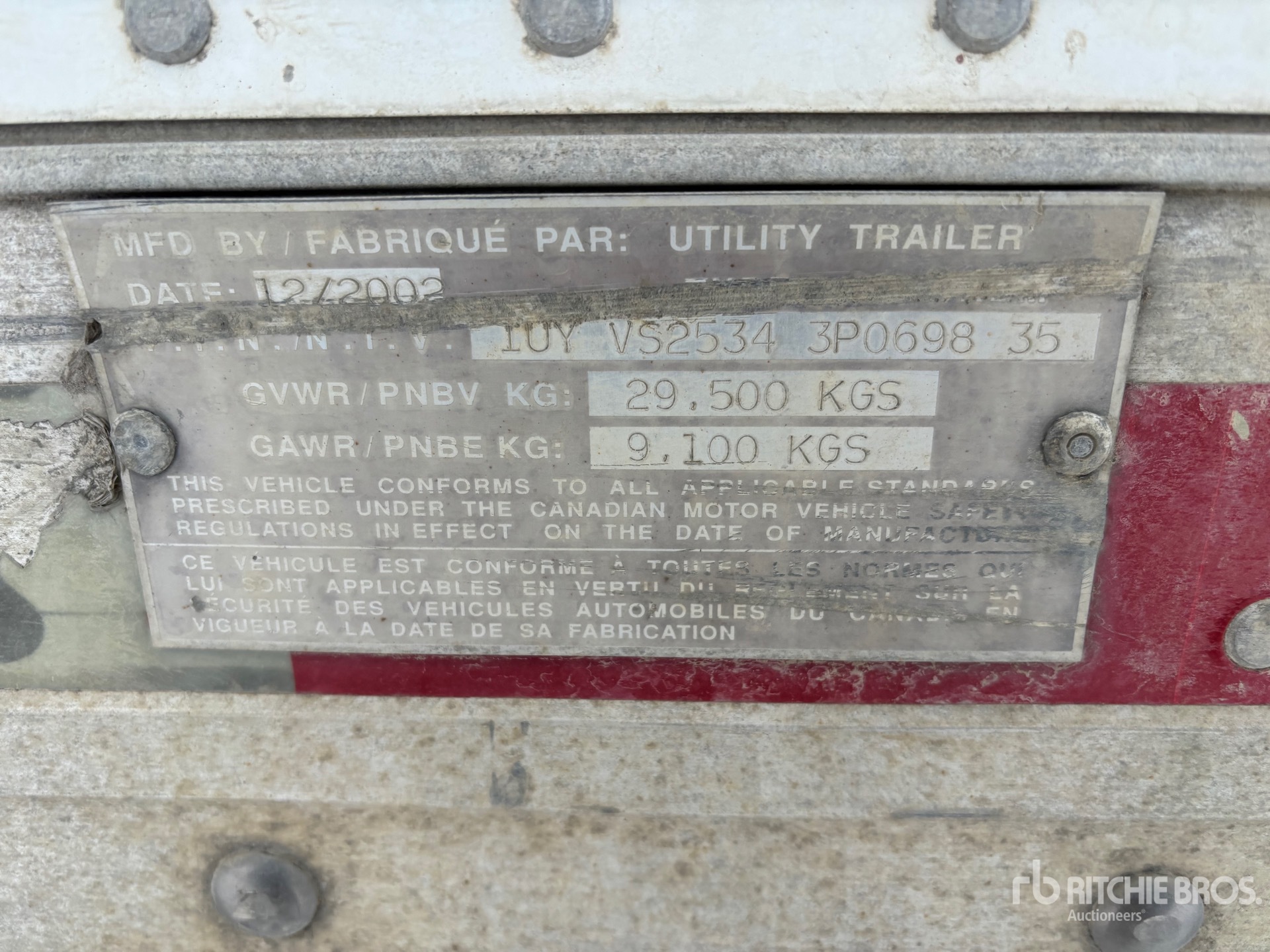 General Appearance with N.º de serie/VIN