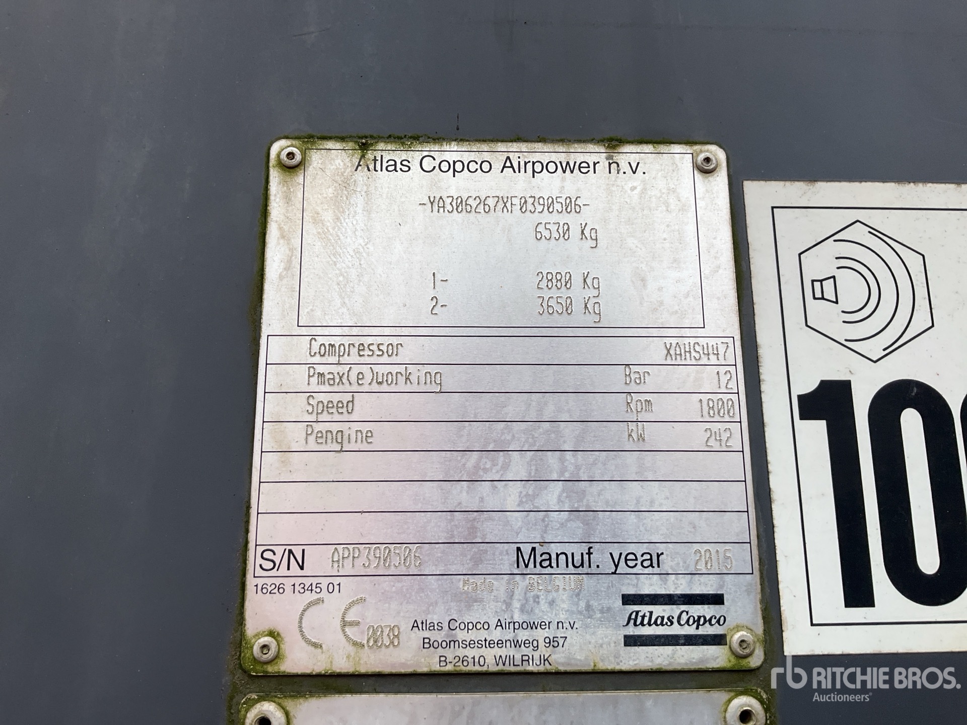 General Appearance with N.º de serie/VIN