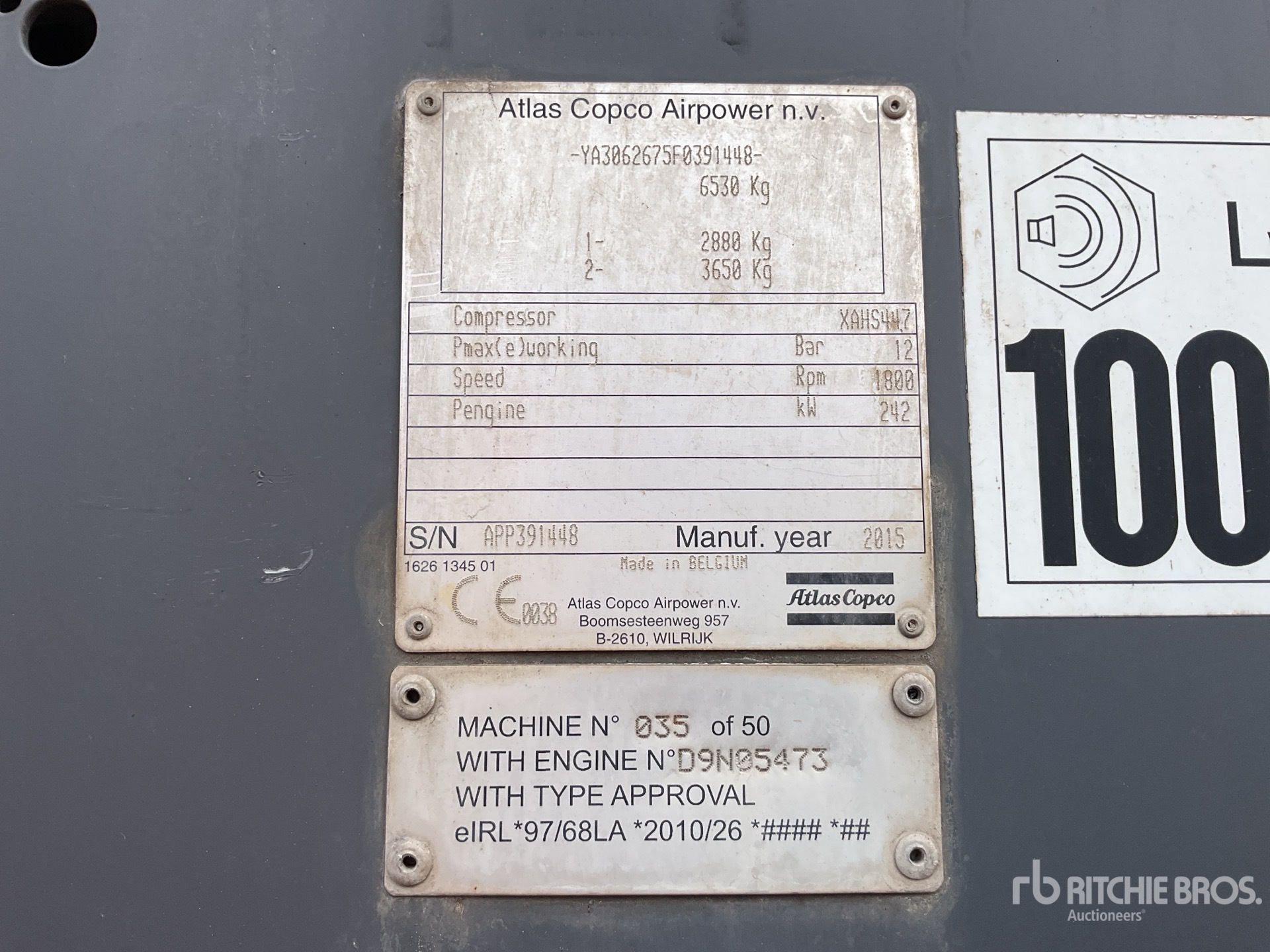 General Appearance with N.º de serie/VIN