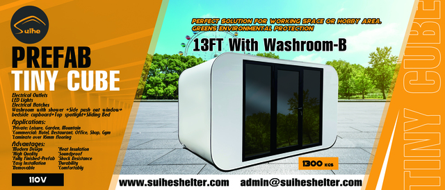 2026 Suihe MH13B-FP 3.9 m x 2.2 m Portable Prefabricated Tiny Home (Unused)