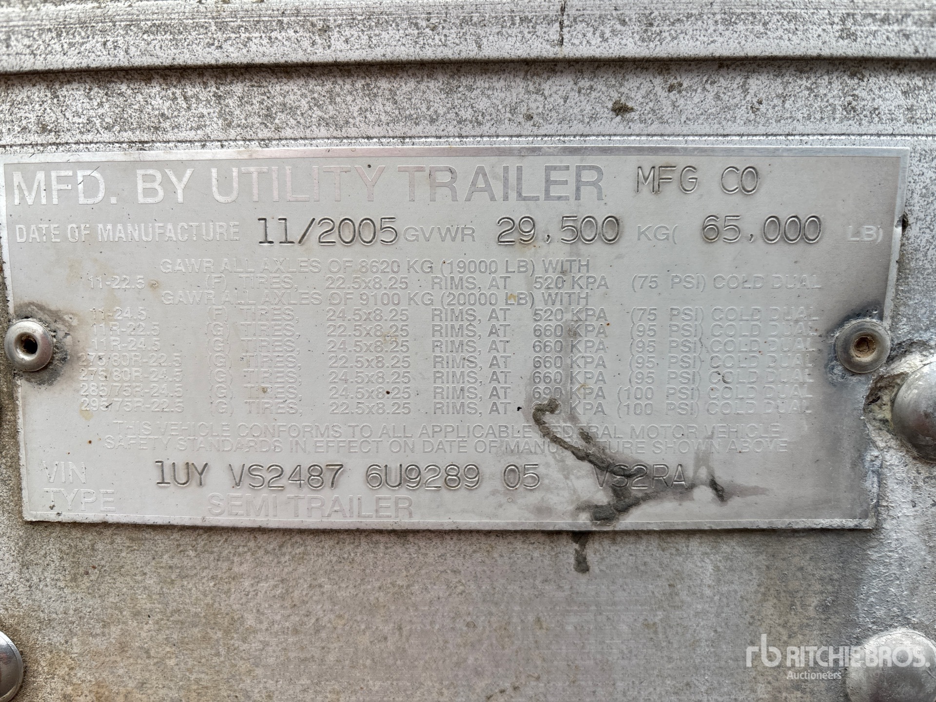 General Appearance with Numer seryjny/numer identyfikacyjny pojazdu