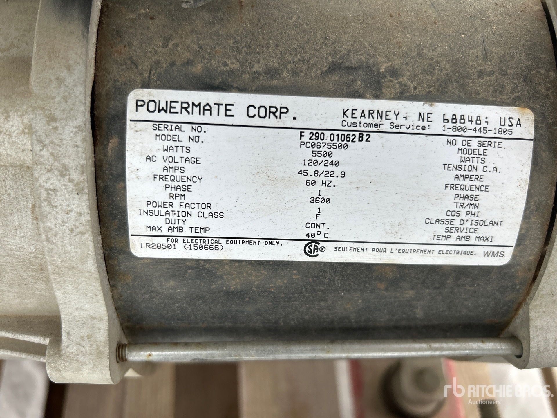 General Appearance with N.º de serie/VIN