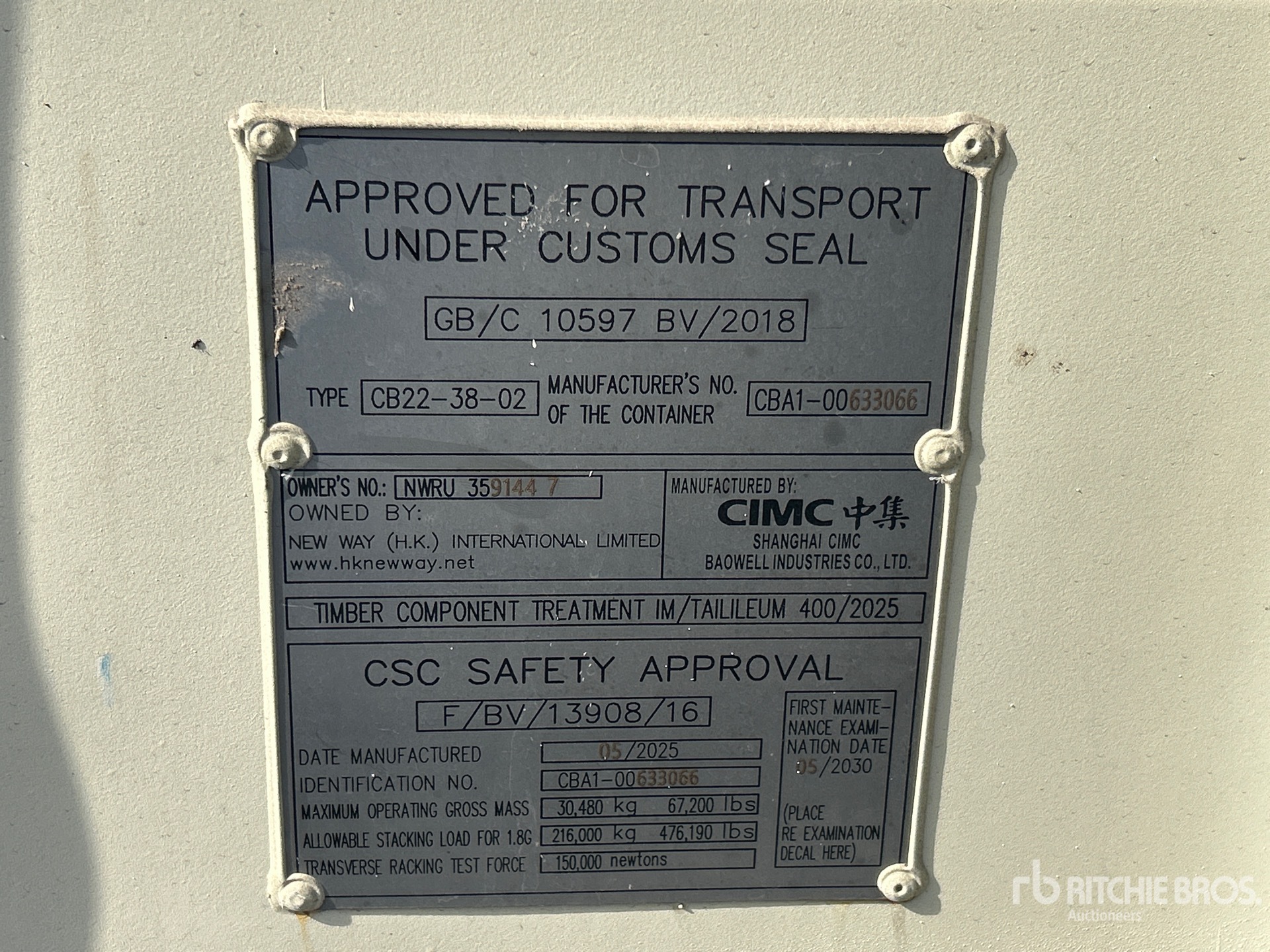 General Appearance with Seriennummer / FIN