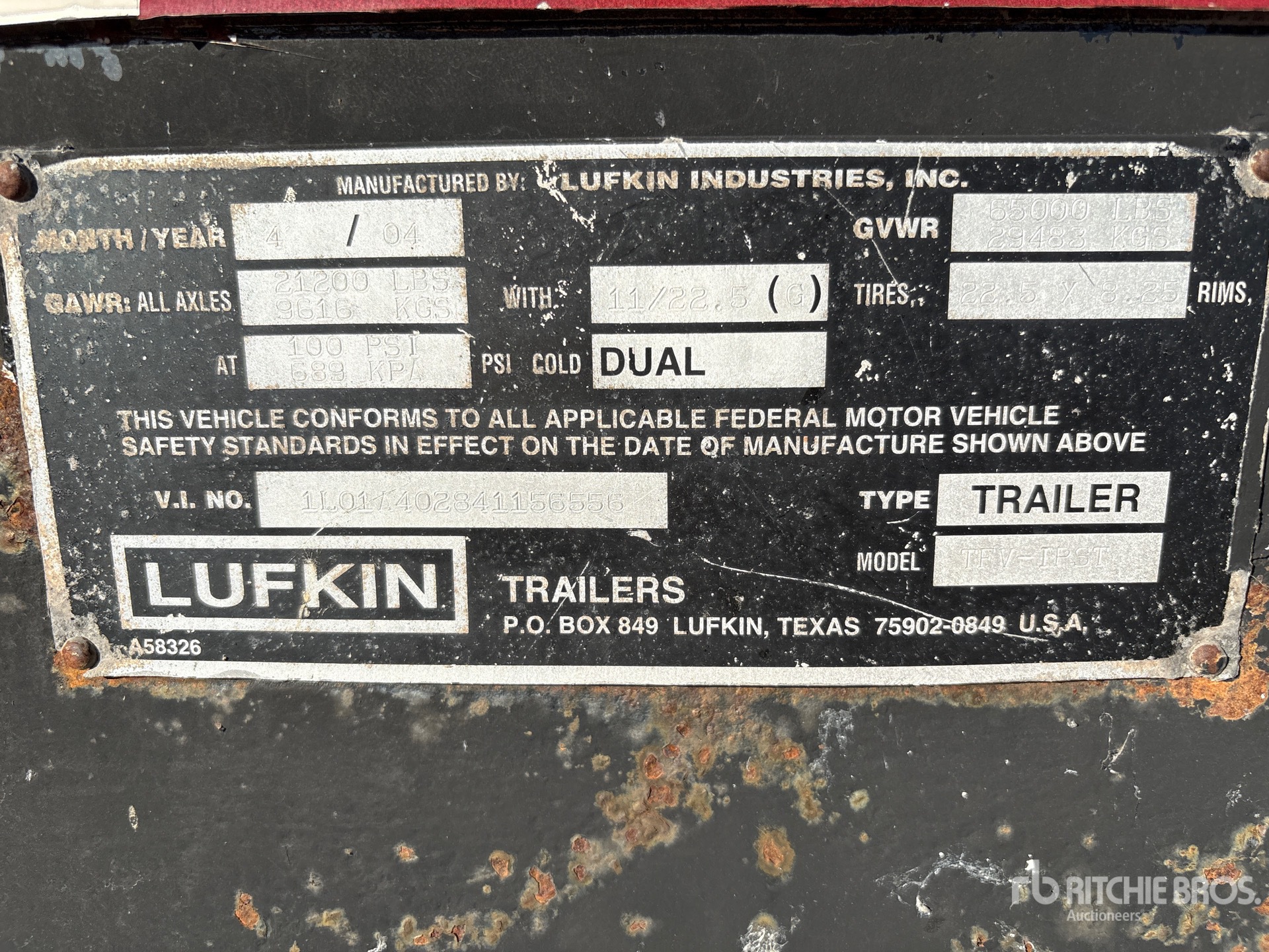 General Appearance with N.º de serie/VIN