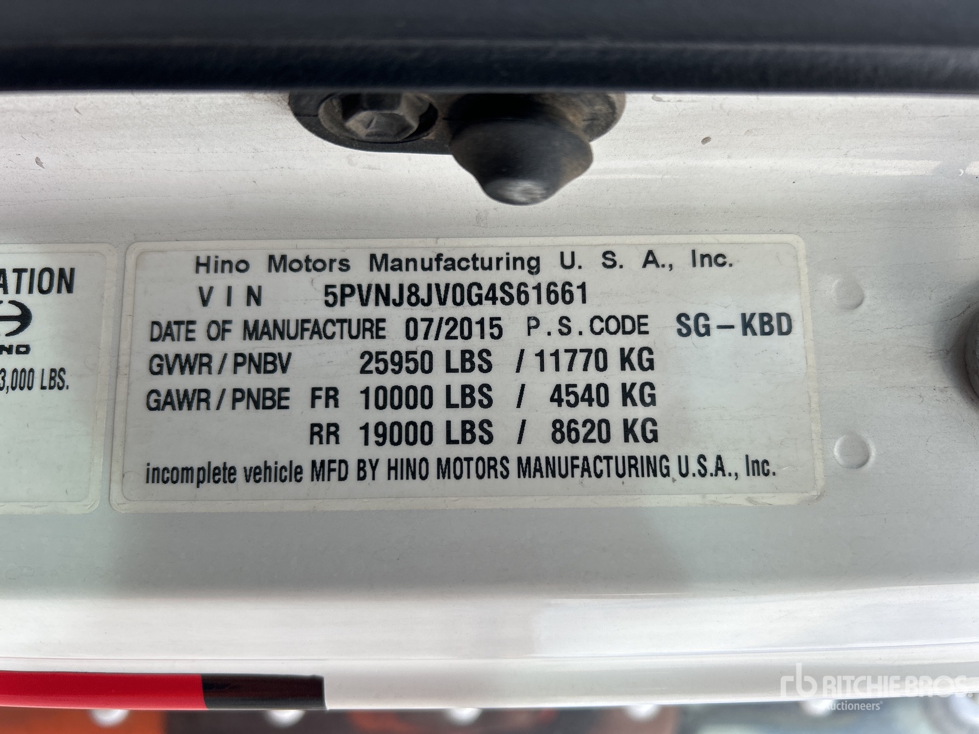 2016 Hino 268