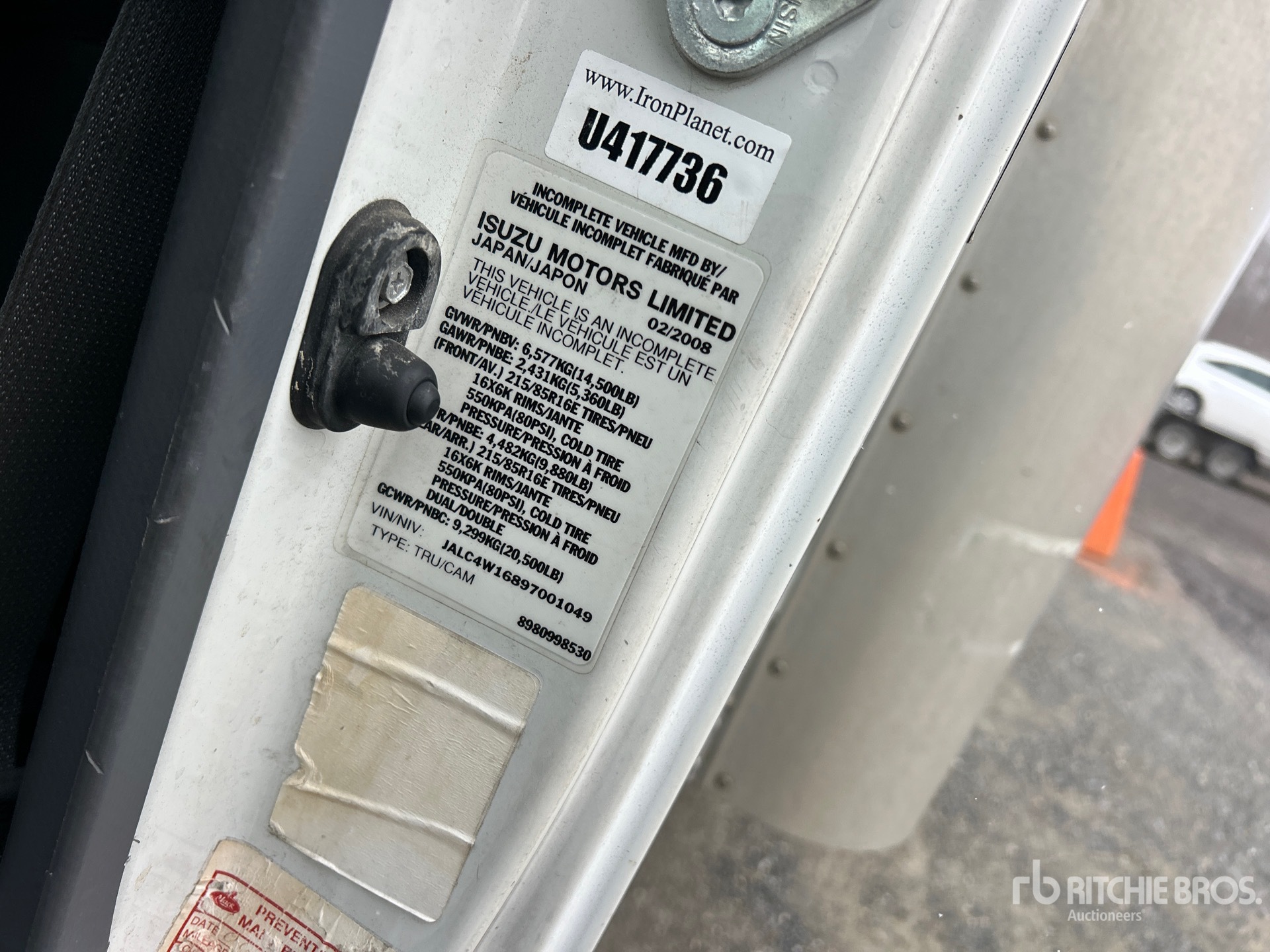 General Appearance with N.º de serie/VIN