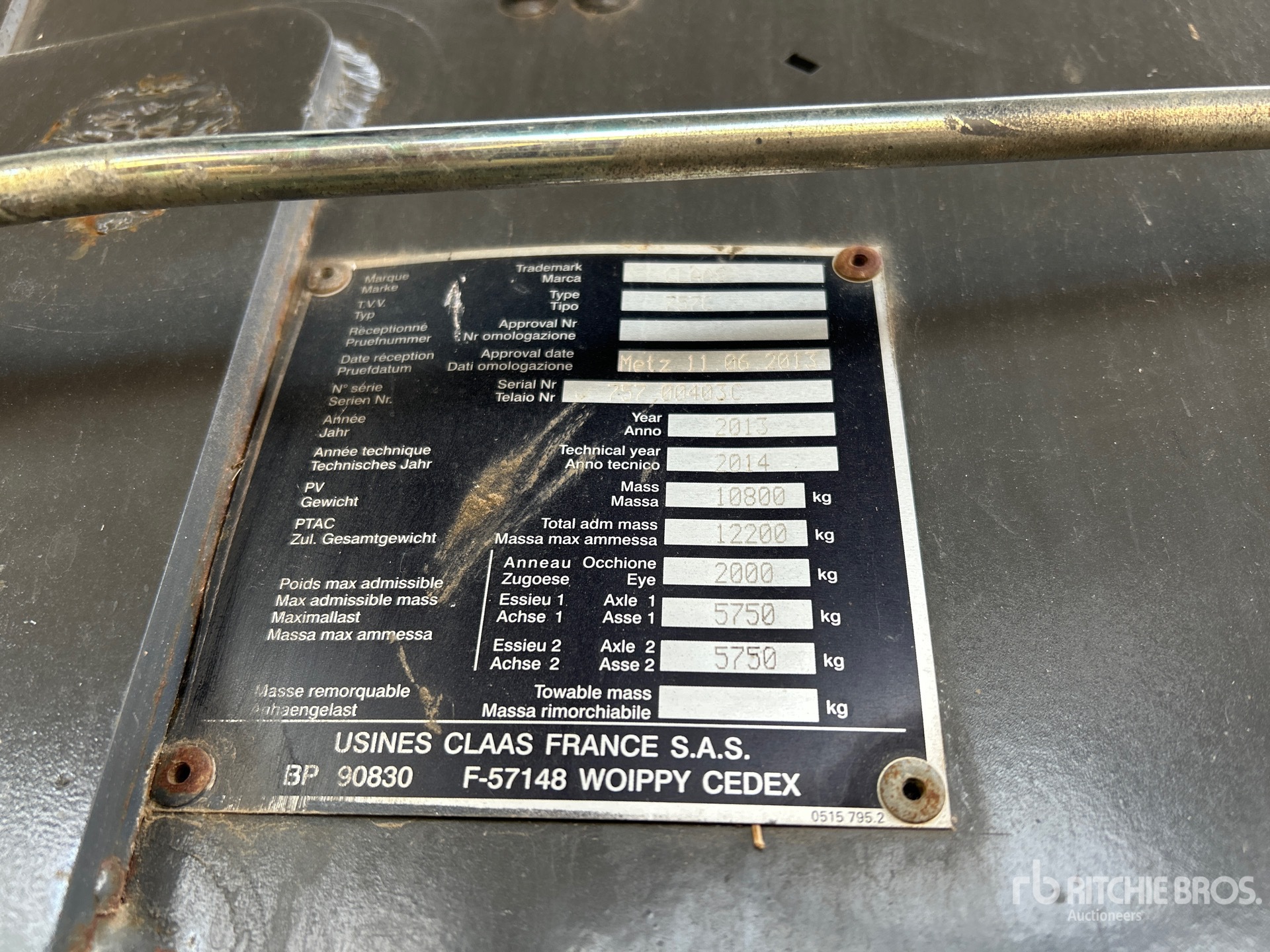 General Appearance with Numero seriale/numero d’identificazione del veicolo (VIN)