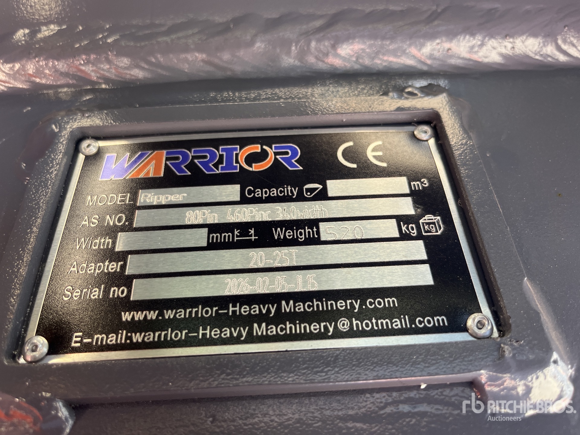 General Appearance with N.º de serie/VIN