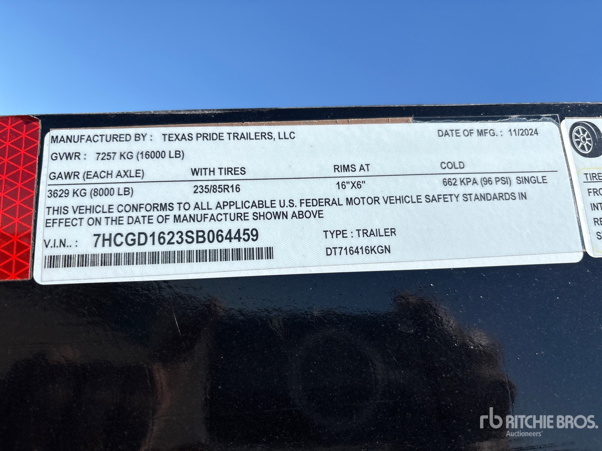 General Appearance with N.º de serie/VIN