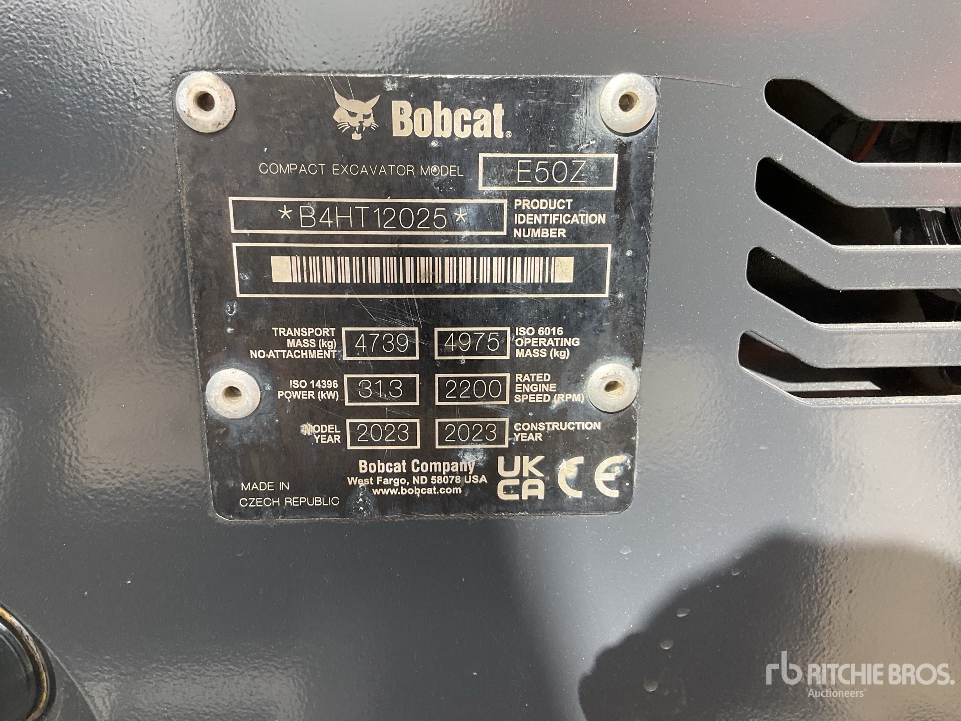 General Appearance with N.º de serie/VIN