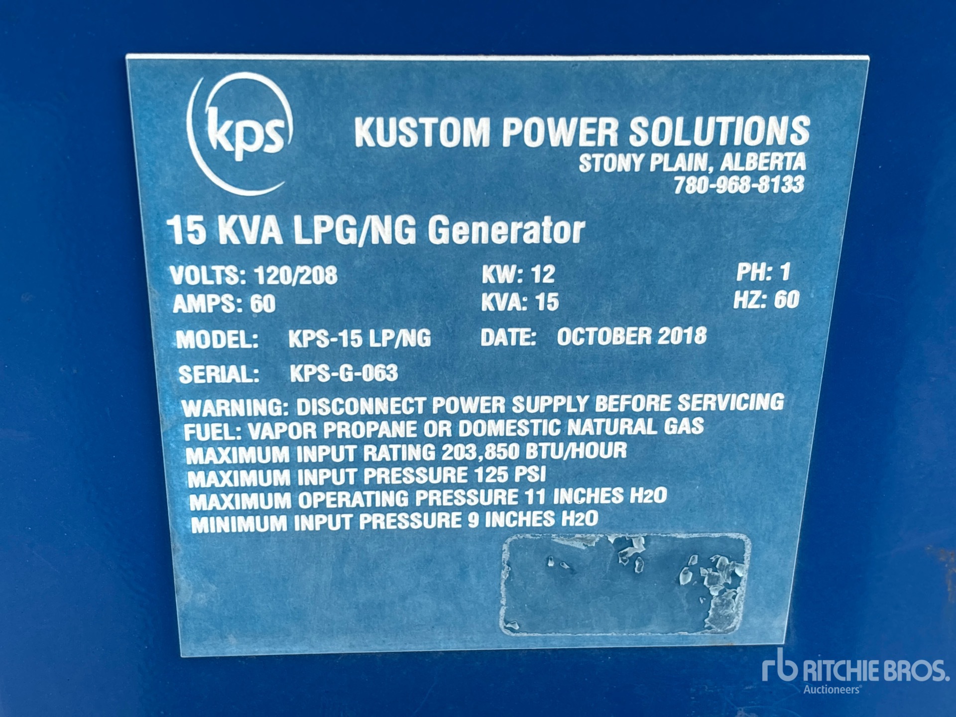 General Appearance with N.º de serie/VIN