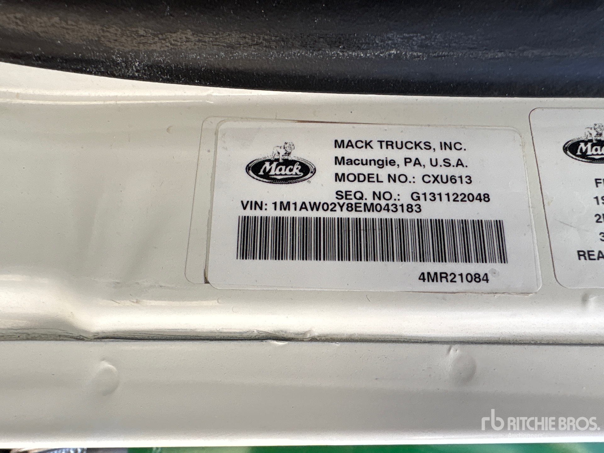 General Appearance with N.º de serie/VIN