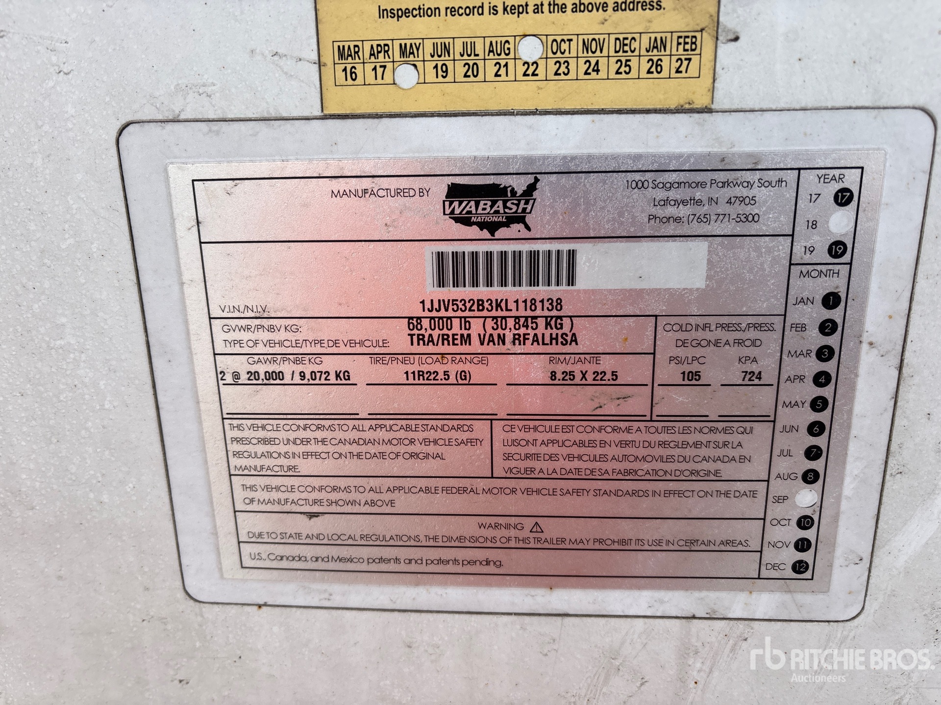 General Appearance with Numer seryjny/numer identyfikacyjny pojazdu