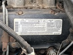Engine with Emission Certification Label