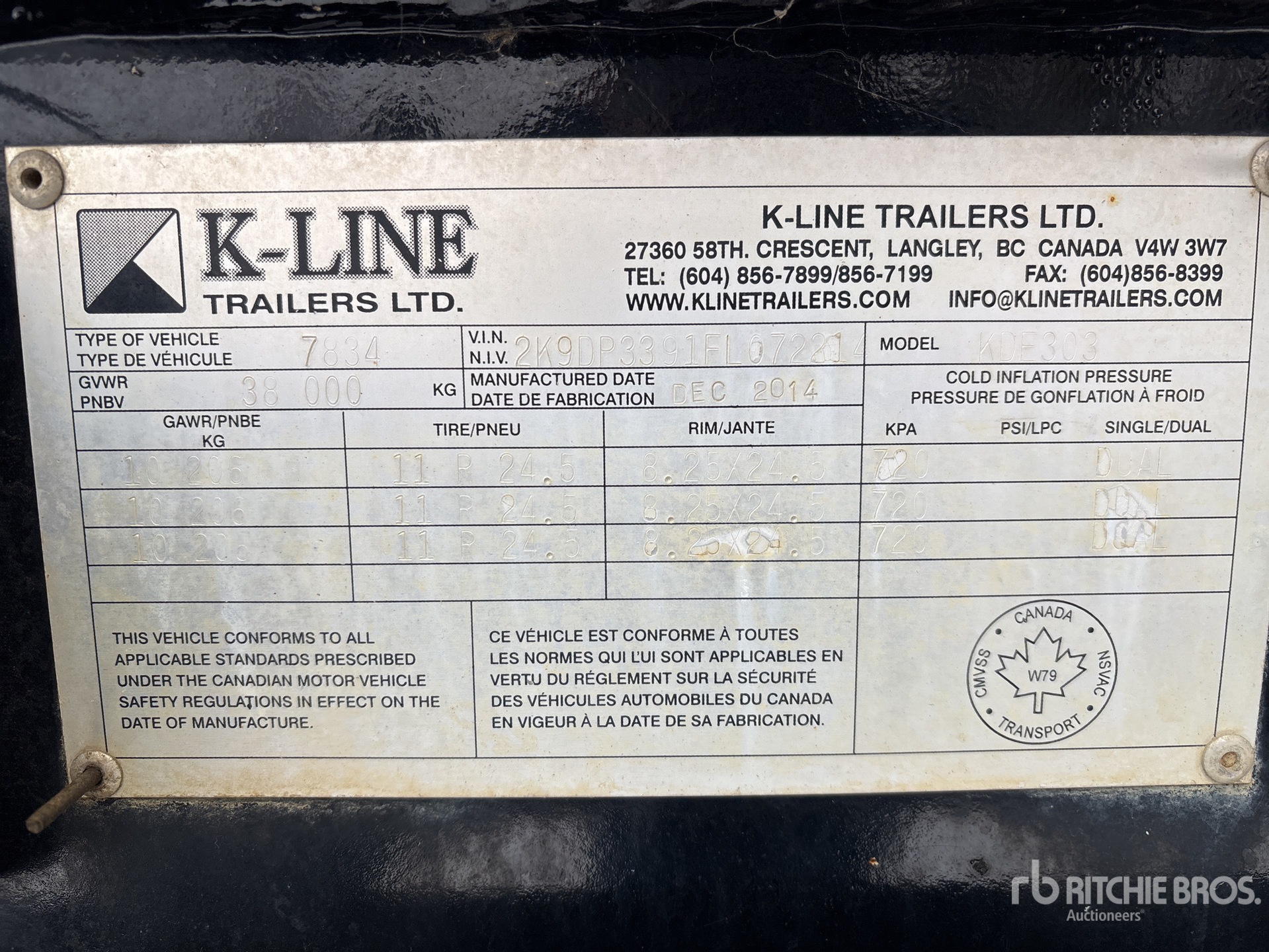 General Appearance with Seriennummer / FIN