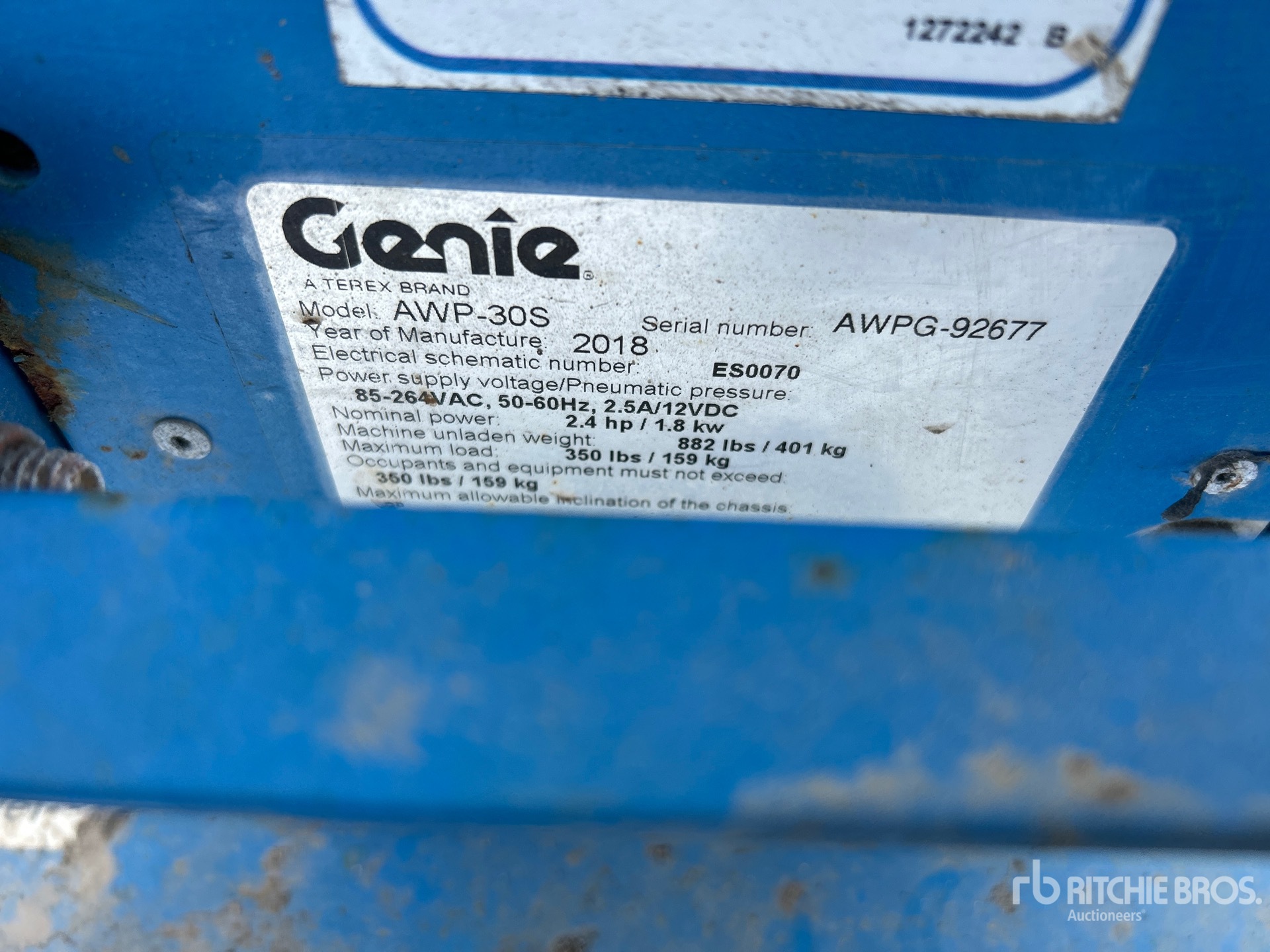 General Appearance with N.º de serie/VIN