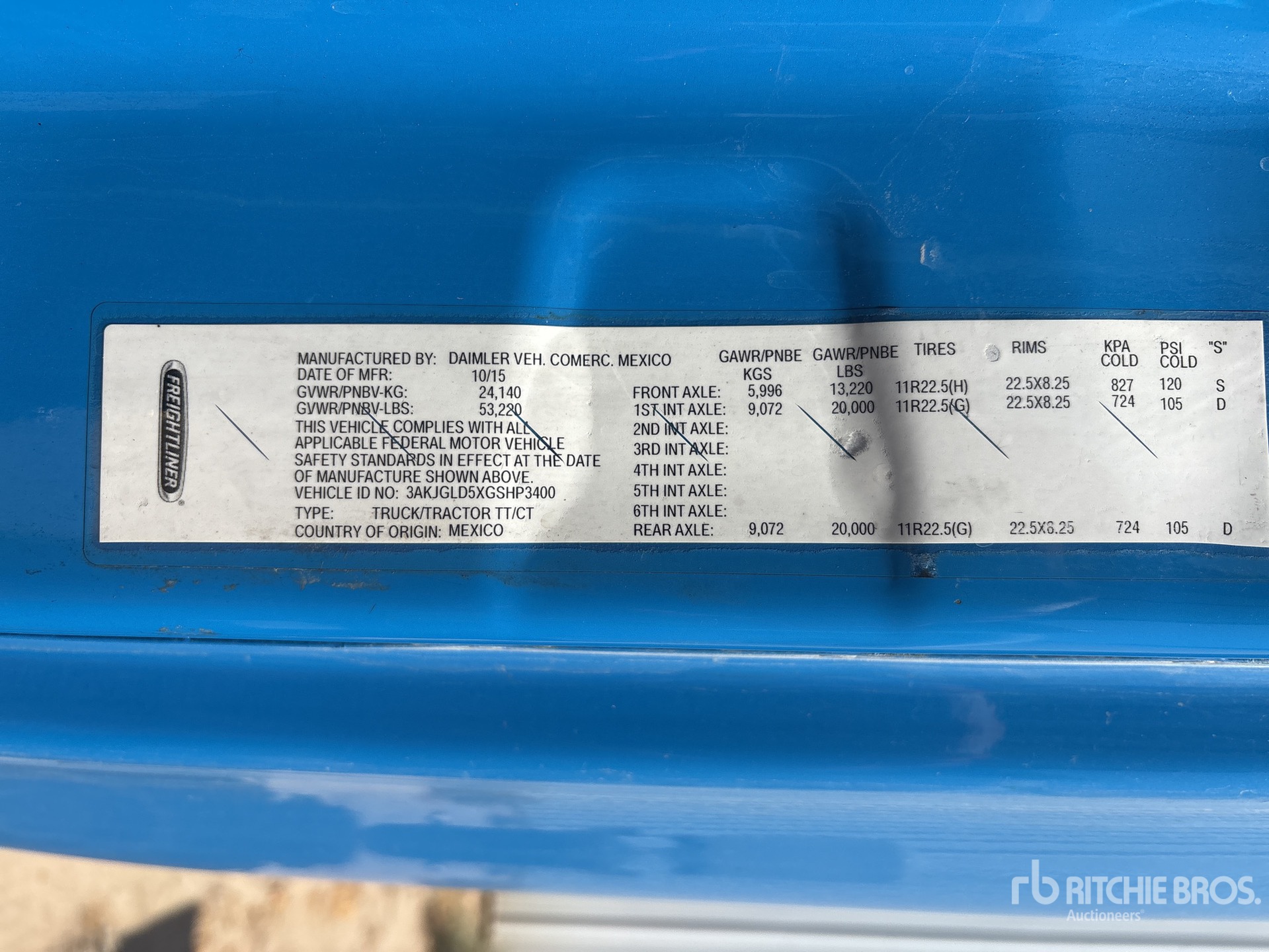 2016 Freightliner CASCADIA 125