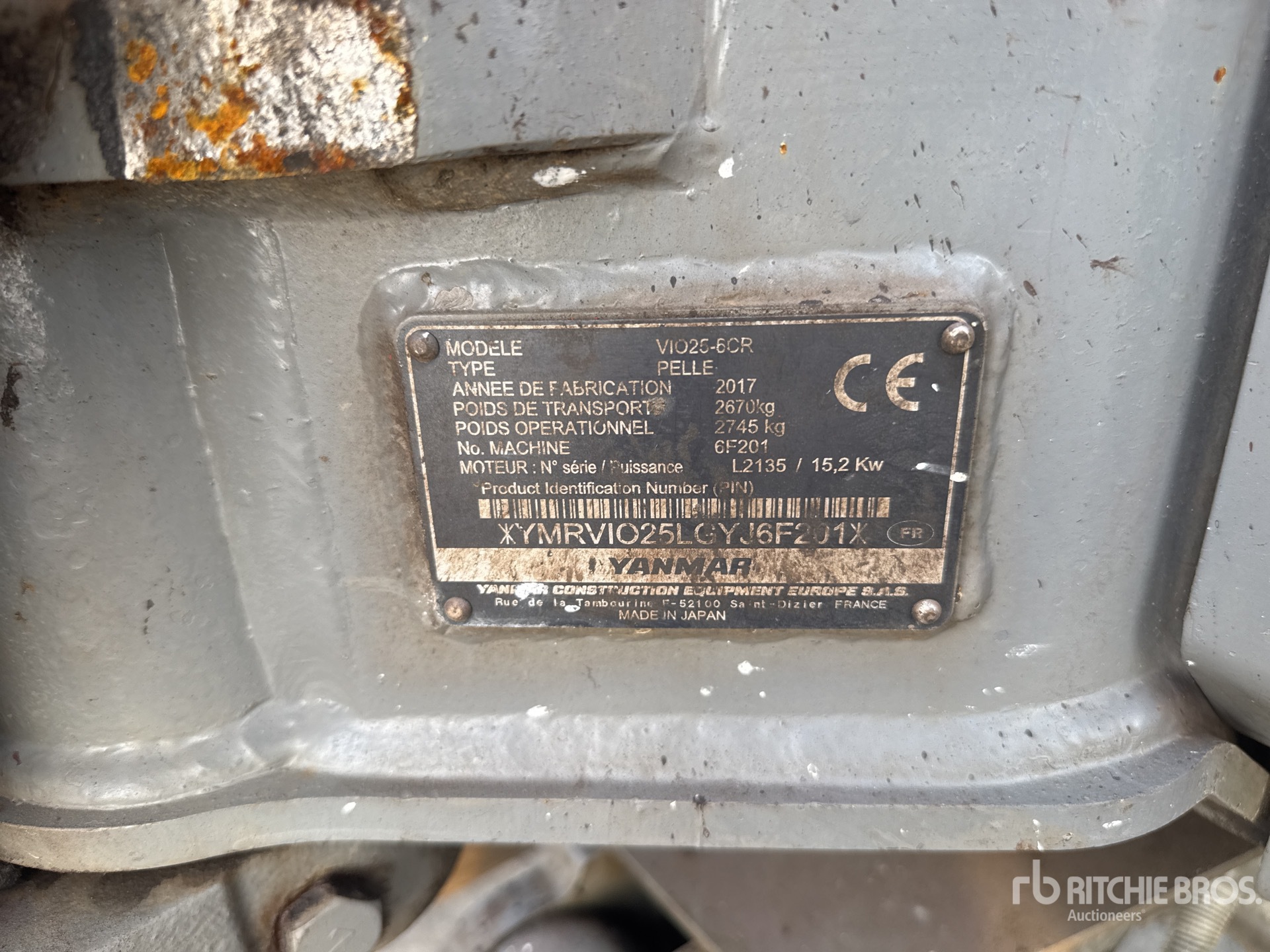 General Appearance with N.º de serie/VIN