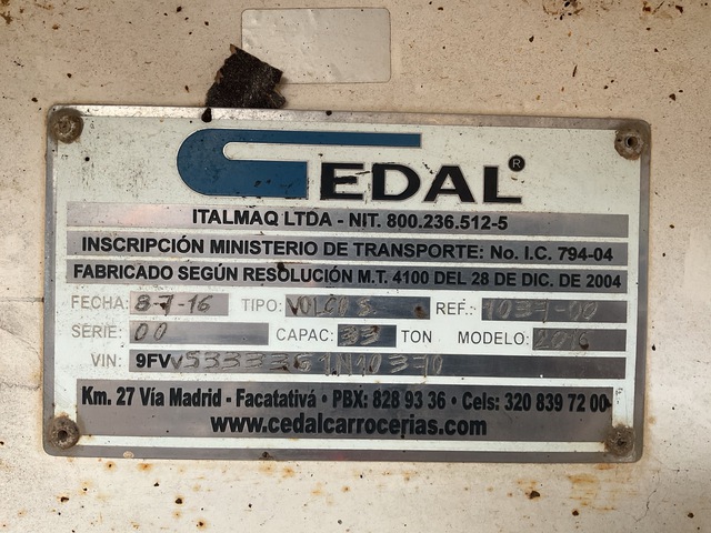 2016 ITALMAQ 2016 30 ft Tri/A Tipping Trailer (Inoperable)