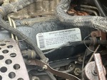 Engine with Emission Certification Label