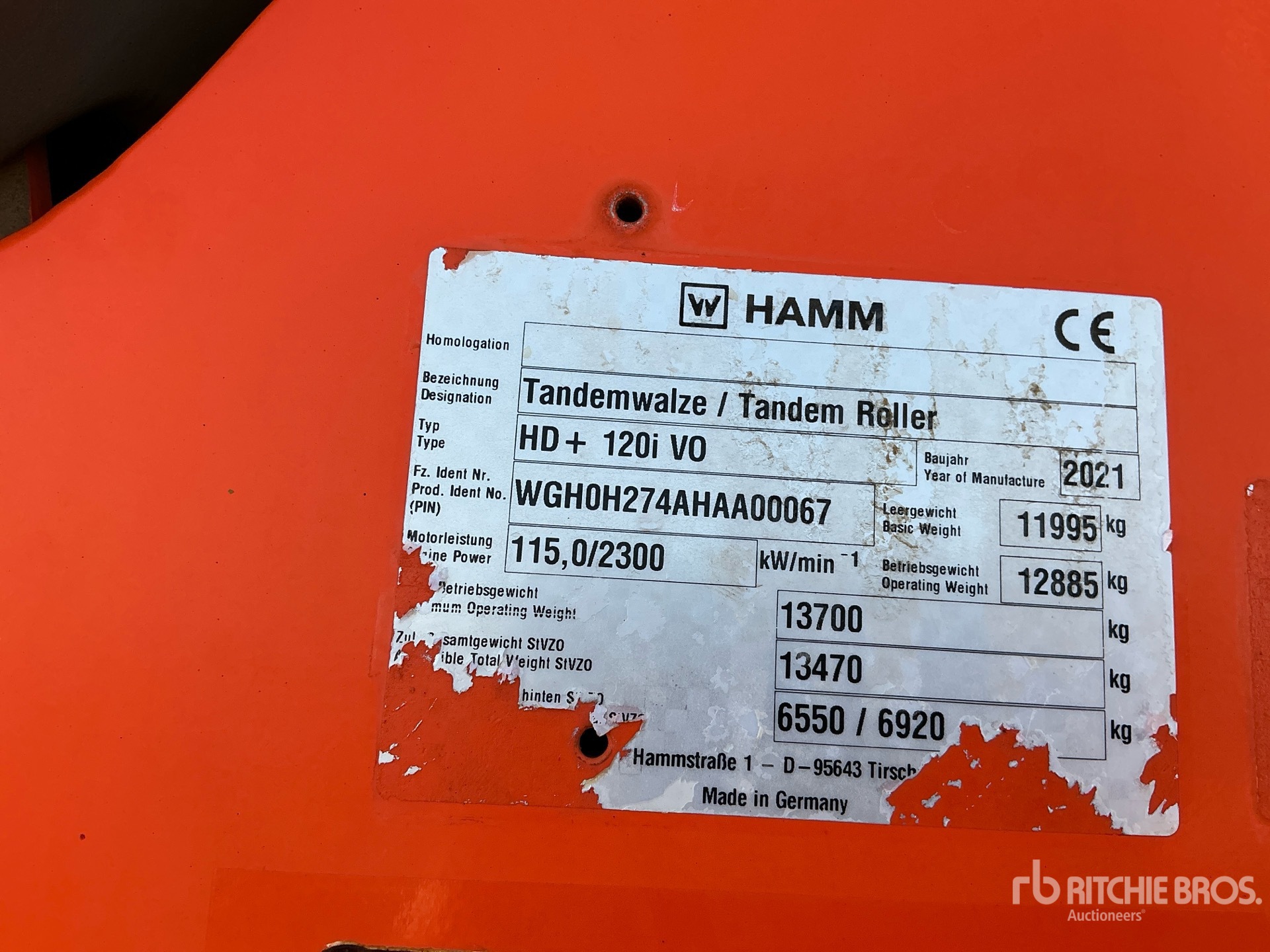 2021 Hamm HD+ 120I VO