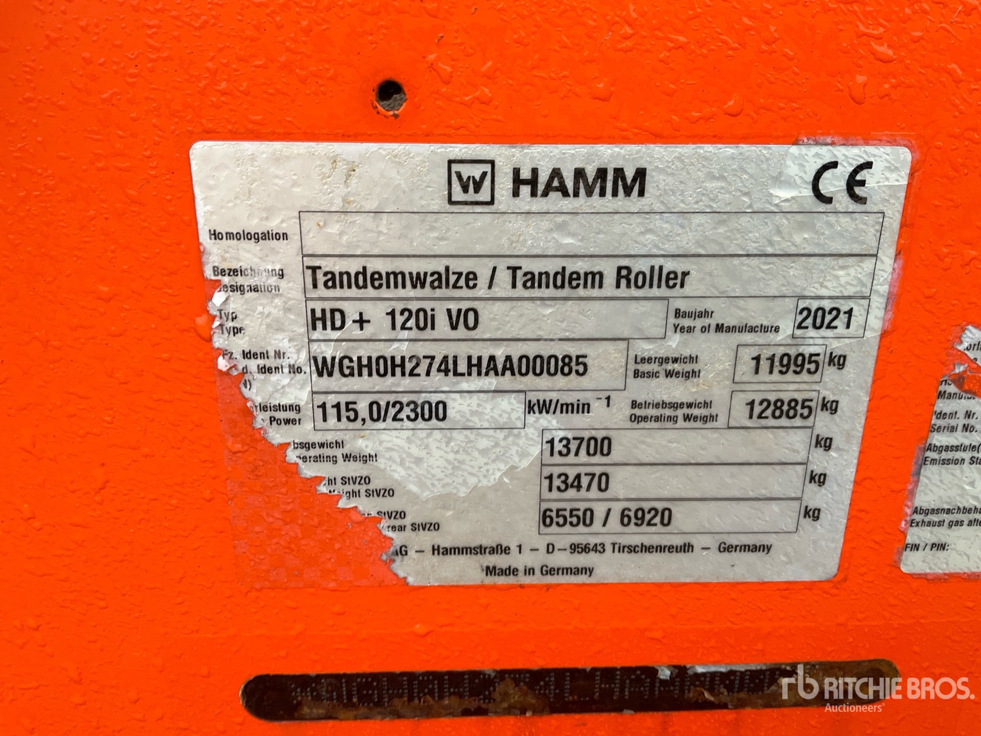 2021 Hamm HD+ 120I VO