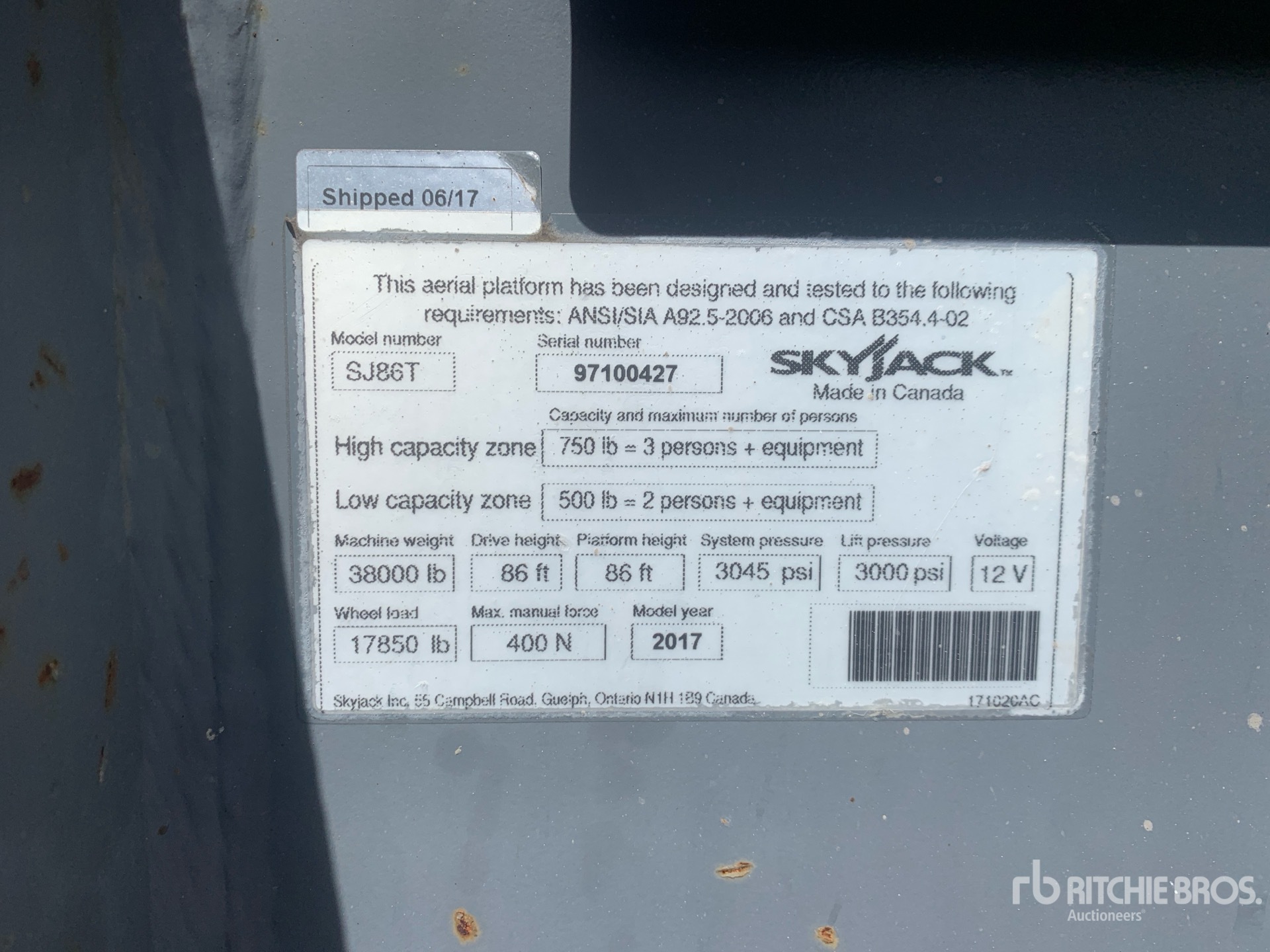 General Appearance with Numer seryjny/numer identyfikacyjny pojazdu