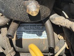 Engine with Emission Certification Label