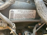 Engine with Emission Certification Label