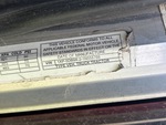 General Appearance with Motor Vehicle Safety Standards Label