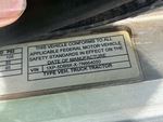 General Appearance with Motor Vehicle Safety Standards Label