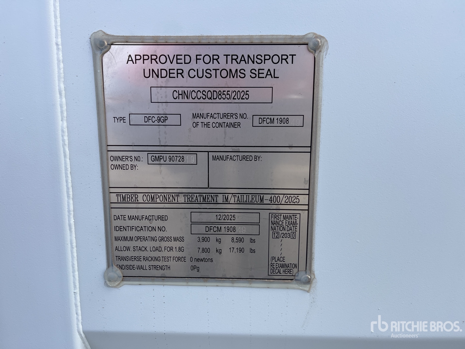 General Appearance with Seriennummer / FIN