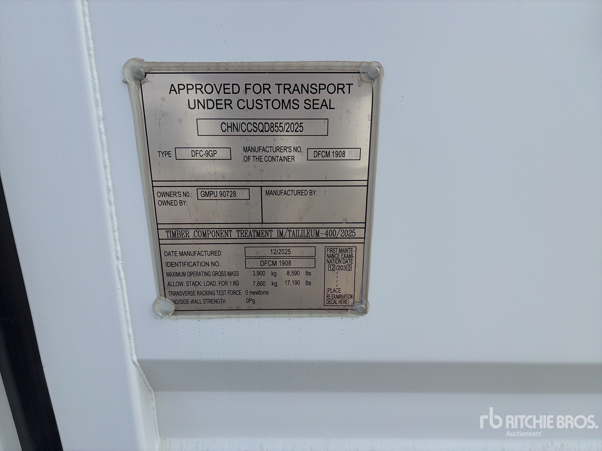 General Appearance with Seriennummer / FIN