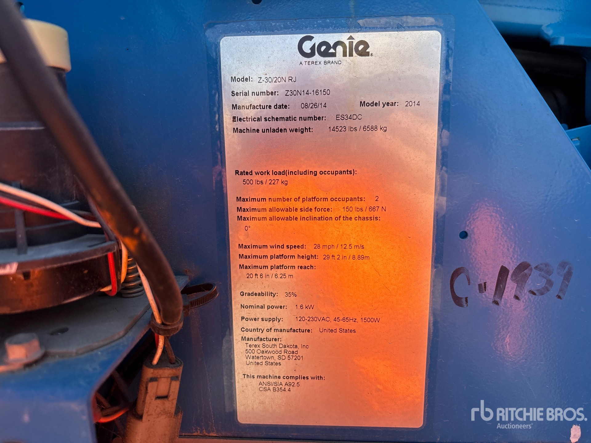 General Appearance with Numero seriale/numero d’identificazione del veicolo (VIN)