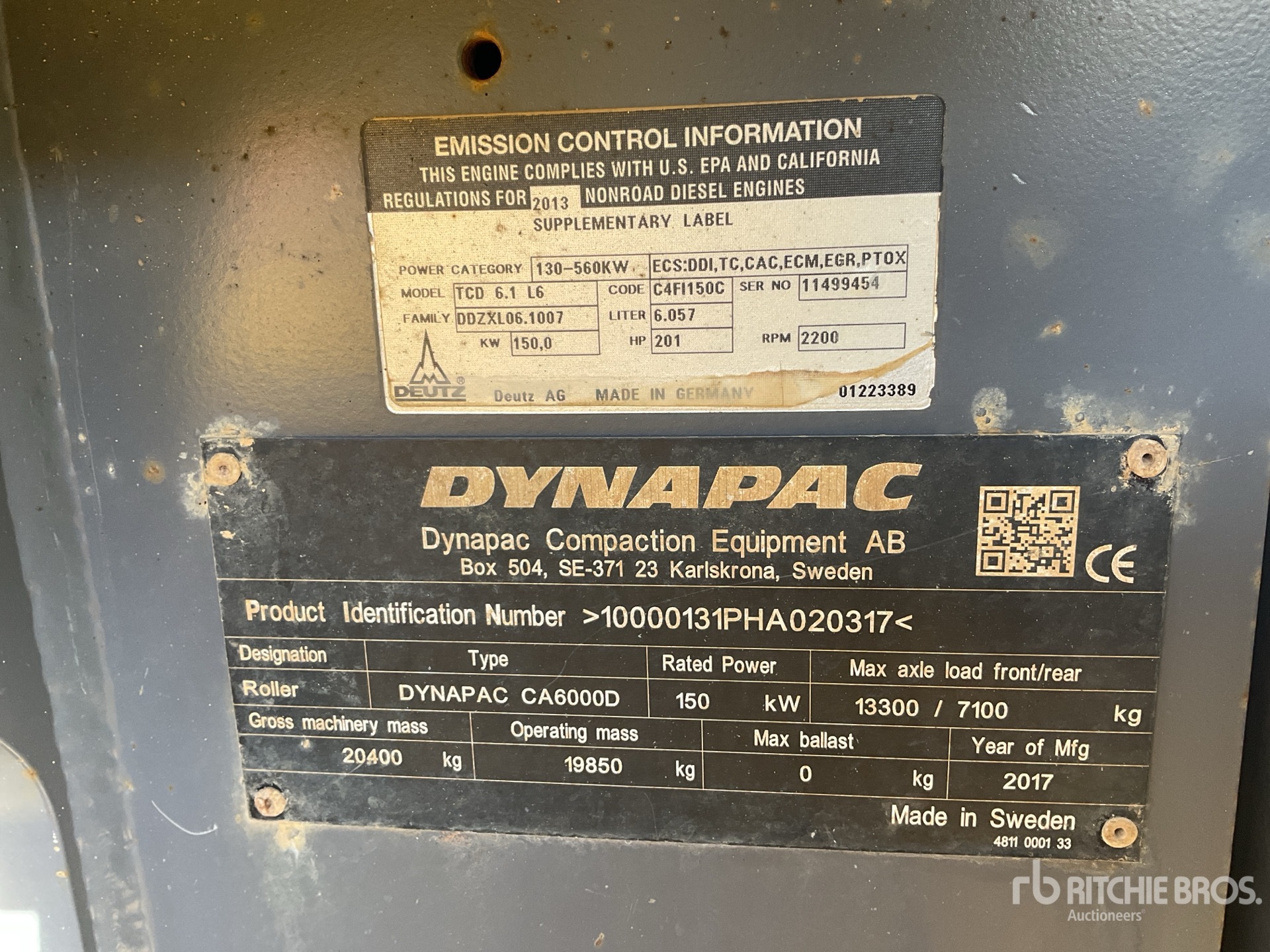 General Appearance with Seriennummer / FIN