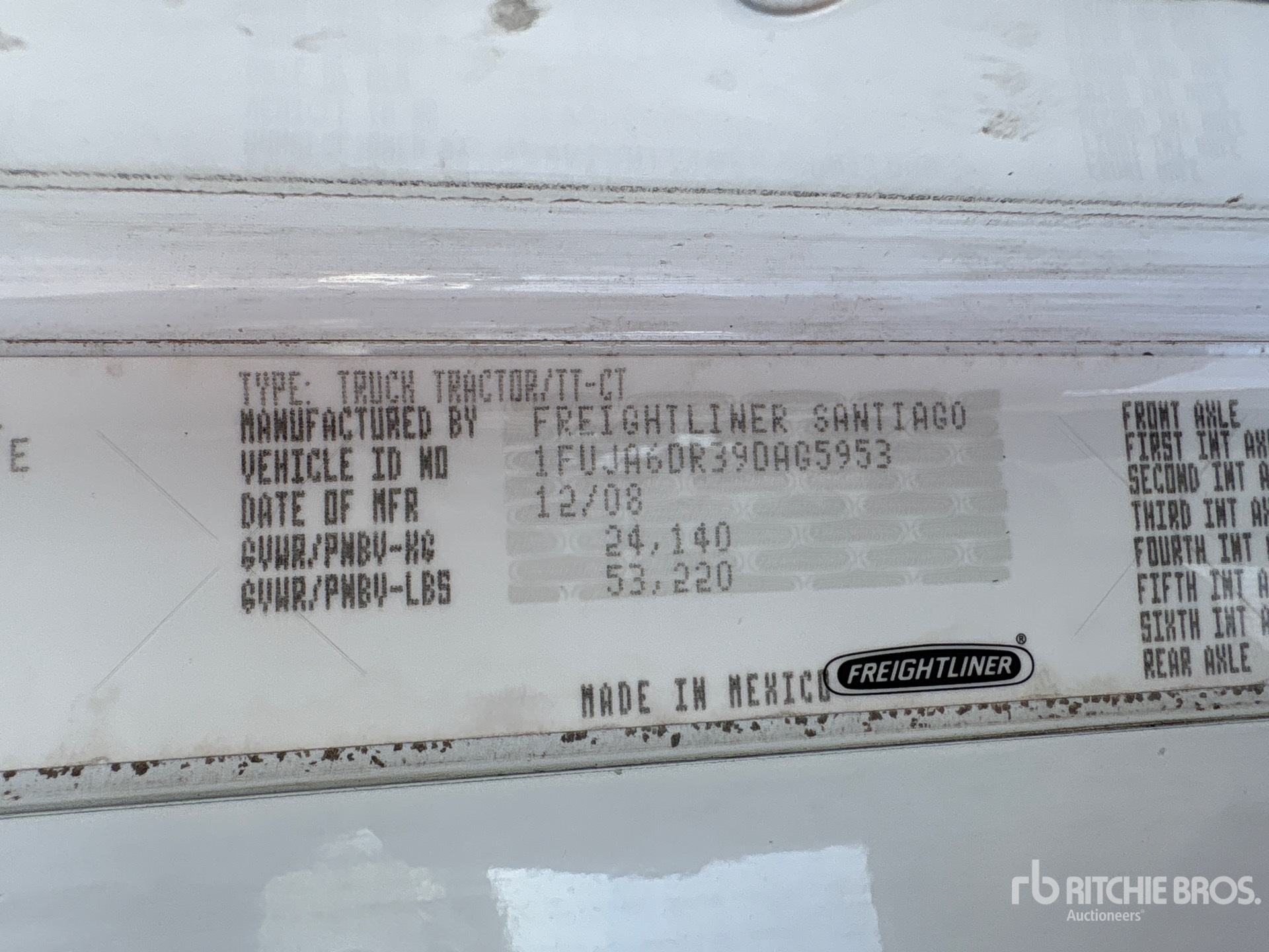 General Appearance with N.º de serie/VIN