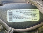 Engine with Emission Certification Label