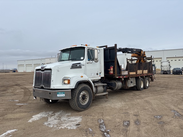 Rotobec 80 Elite 8000 lb Knuckle Boom on 2015 WESTERN ST 4700SB 6x4 Hi-Rail Grapple Truck