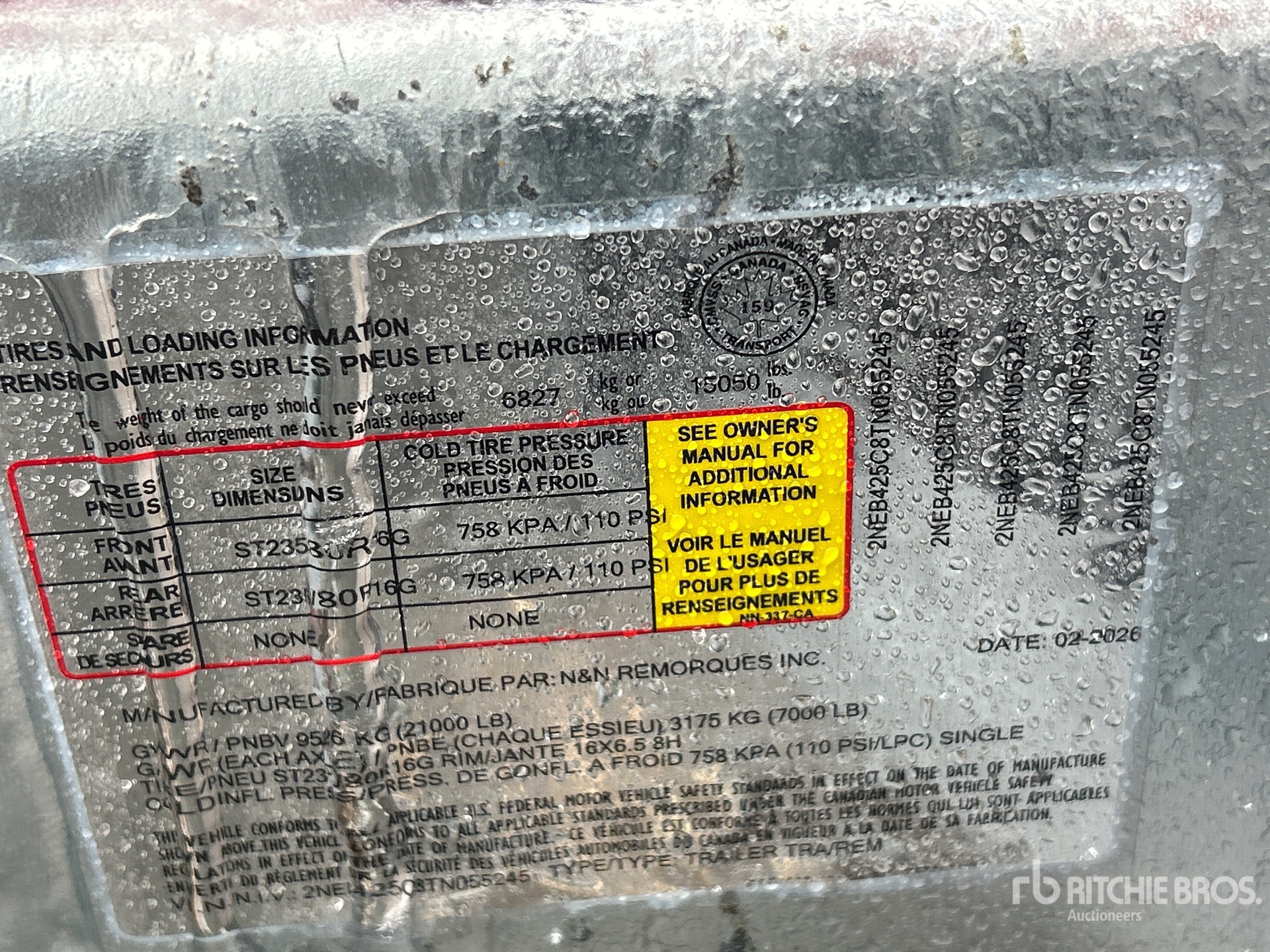 General Appearance with Numero seriale/numero d’identificazione del veicolo (VIN)