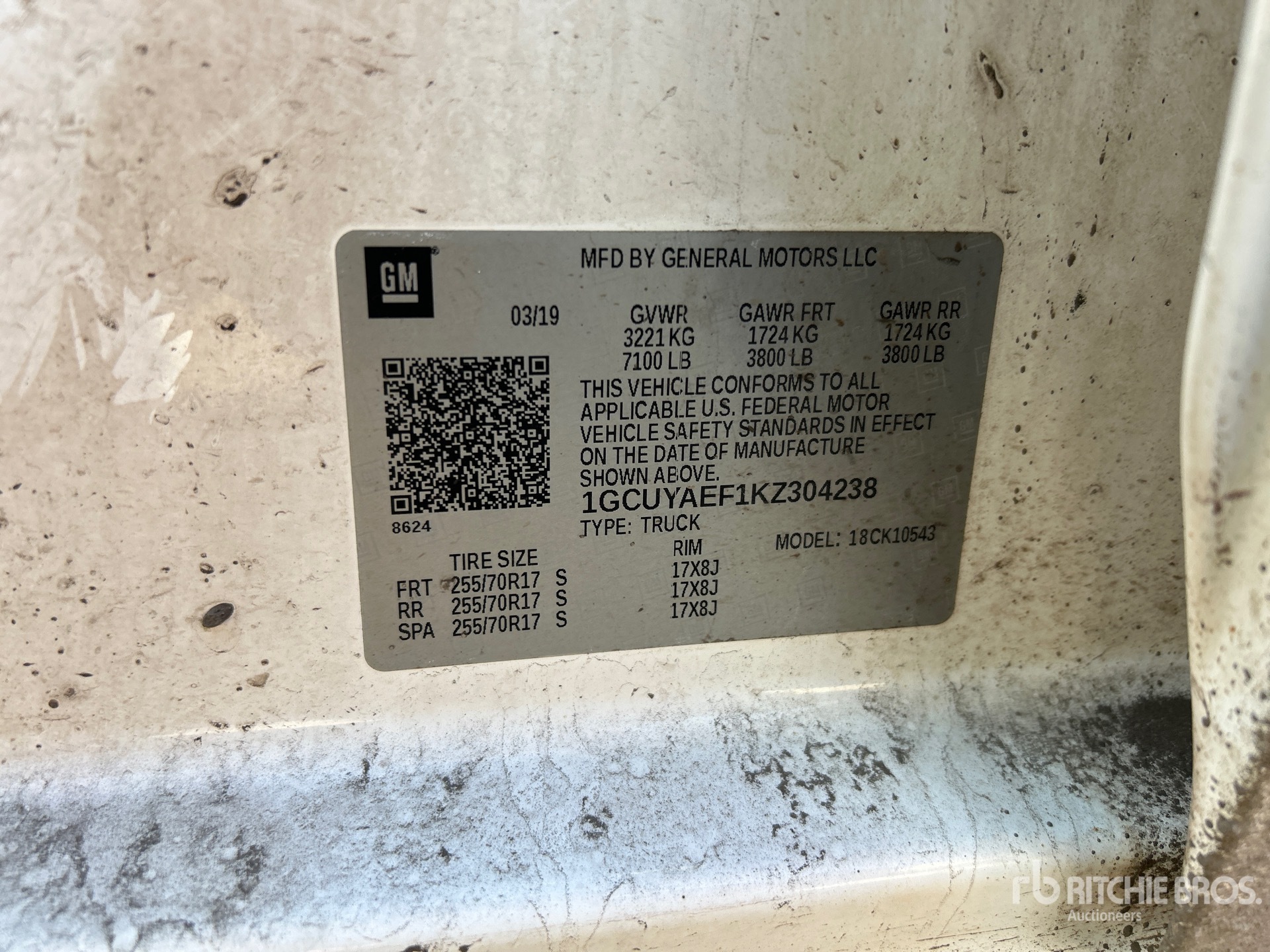 General Appearance with Numéro de série/Numéro d'identification du véhicule automobile